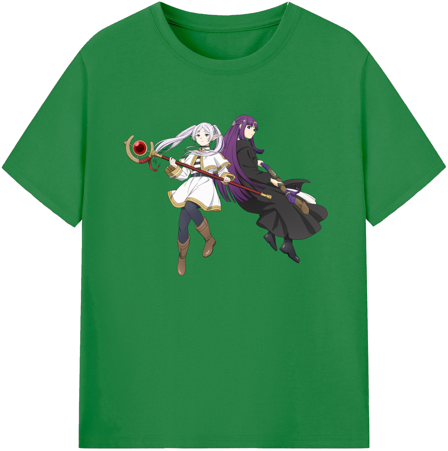 （画像用） 葬送のフリーレン Frieren 綿100％ メンズ半袖Tシャツ｜肌触りやわらか＆通気性