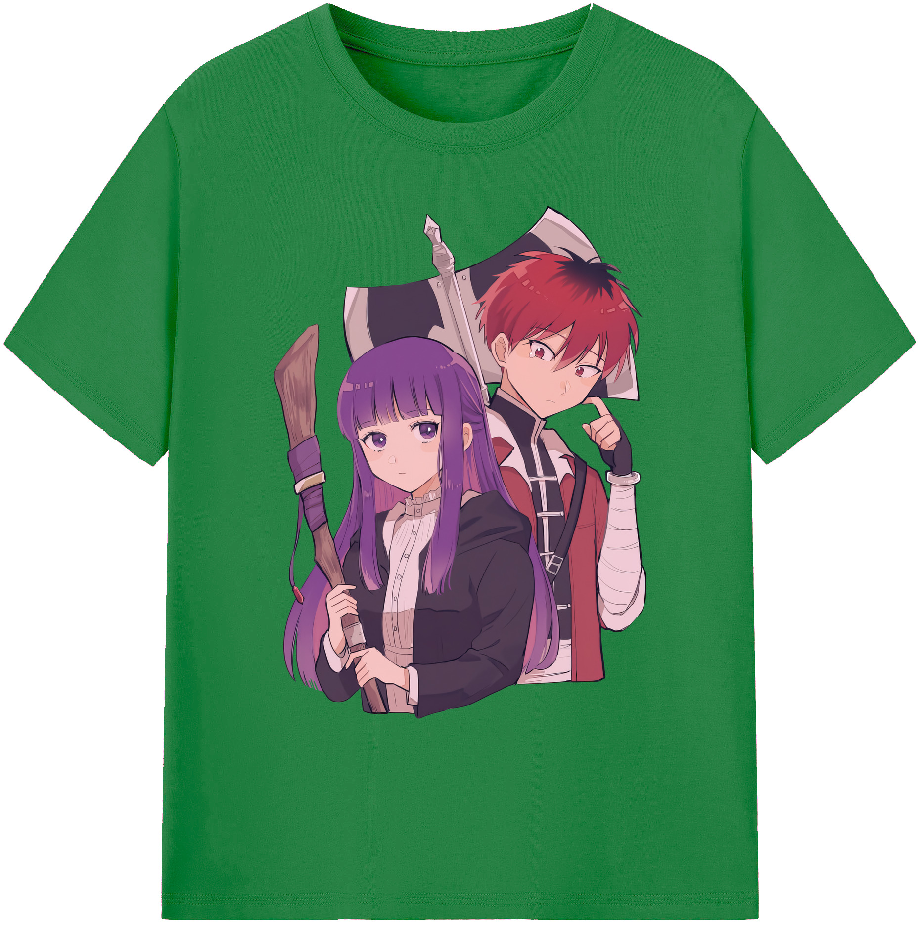 （画像用） 葬送のフリーレン Frieren 綿100％ メンズ半袖Tシャツ｜肌触りやわらか＆通気性