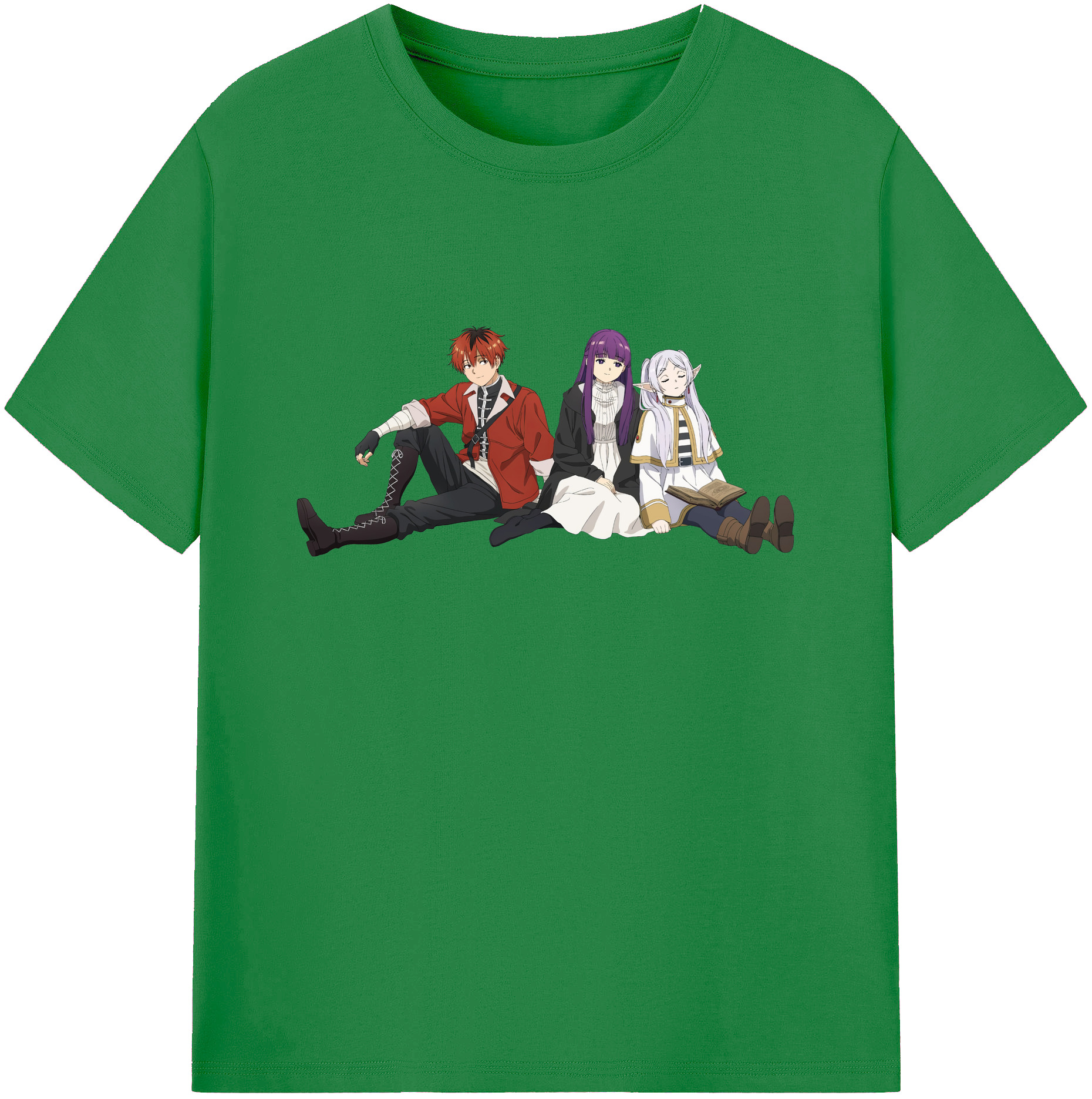 （画像用） 葬送のフリーレン Frieren 綿100％ メンズ半袖Tシャツ｜肌触りやわらか＆通気性