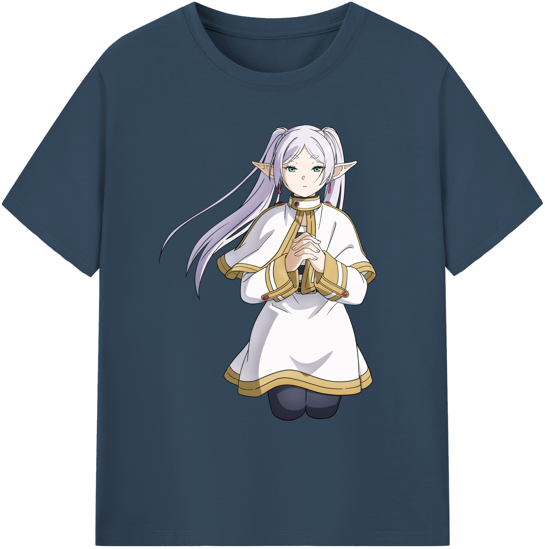 （画像用） 葬送のフリーレン Frieren 綿100％ メンズ半袖Tシャツ｜肌触りやわらか＆通気性