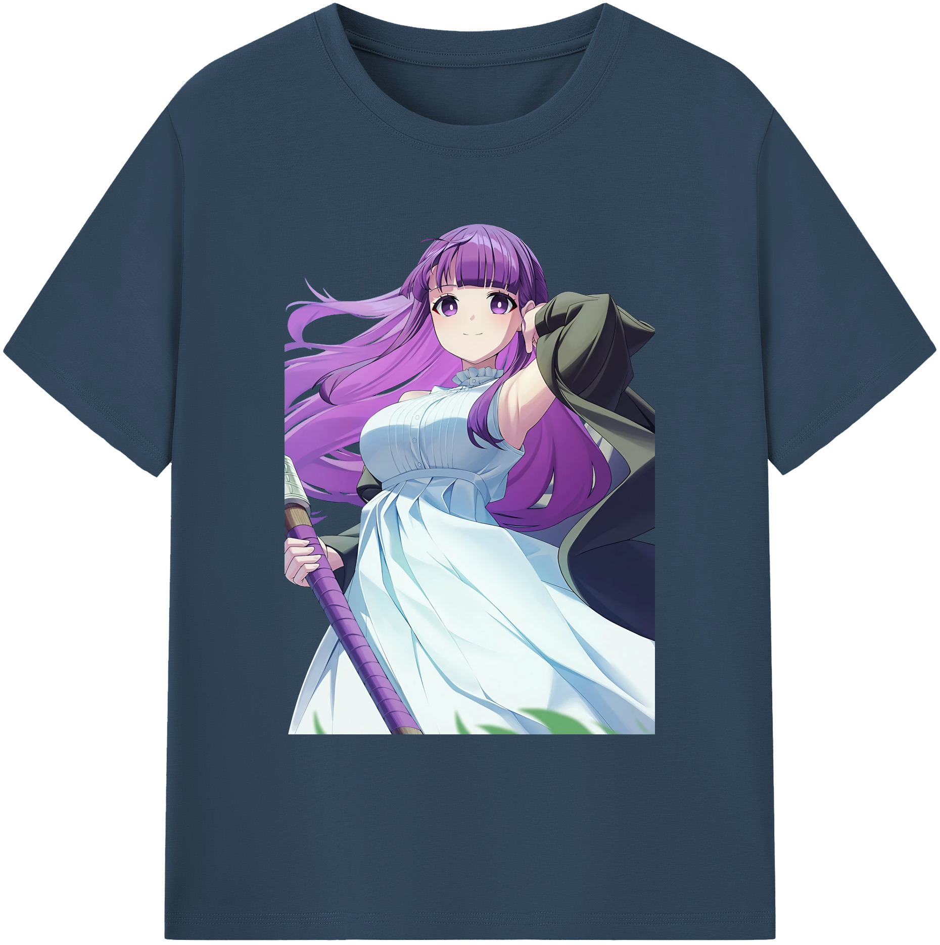 （画像用） 葬送のフリーレン Frieren 綿100％ メンズ半袖Tシャツ｜肌触りやわらか＆通気性