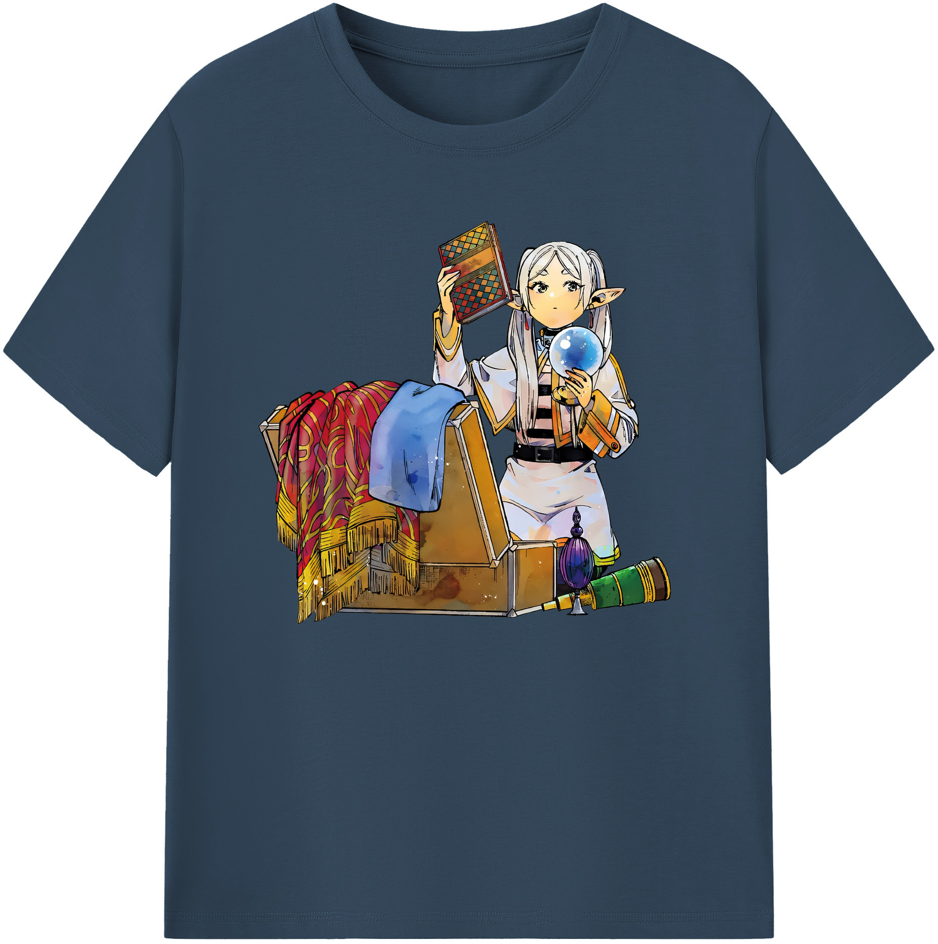 （画像用） 葬送のフリーレン Frieren 綿100％ メンズ半袖Tシャツ｜肌触りやわらか＆通気性