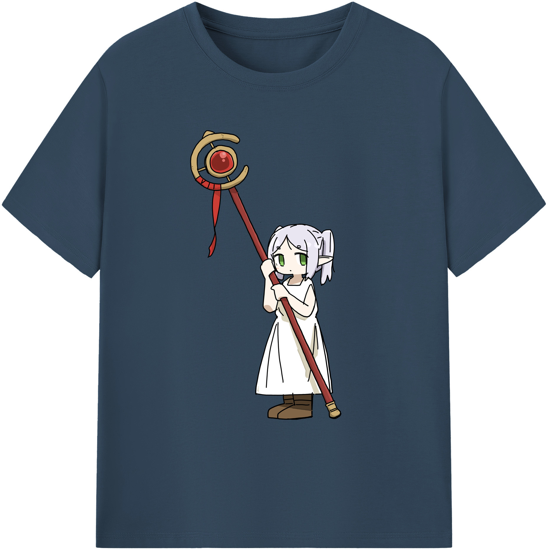 （画像用） 葬送のフリーレン Frieren 綿100％ メンズ半袖Tシャツ｜肌触りやわらか＆通気性