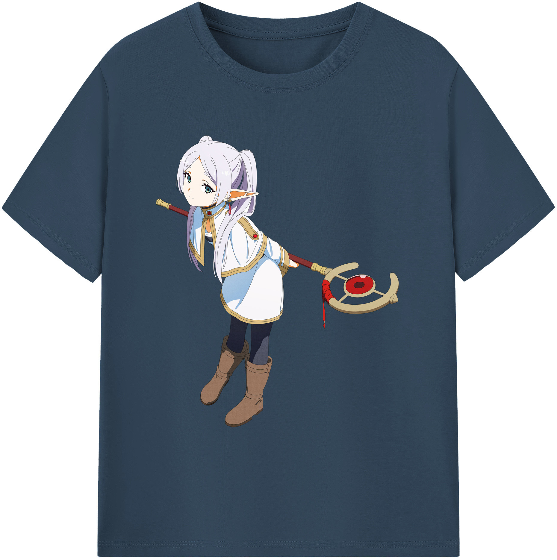 （画像用） 葬送のフリーレン Frieren 綿100％ メンズ半袖Tシャツ｜肌触りやわらか＆通気性