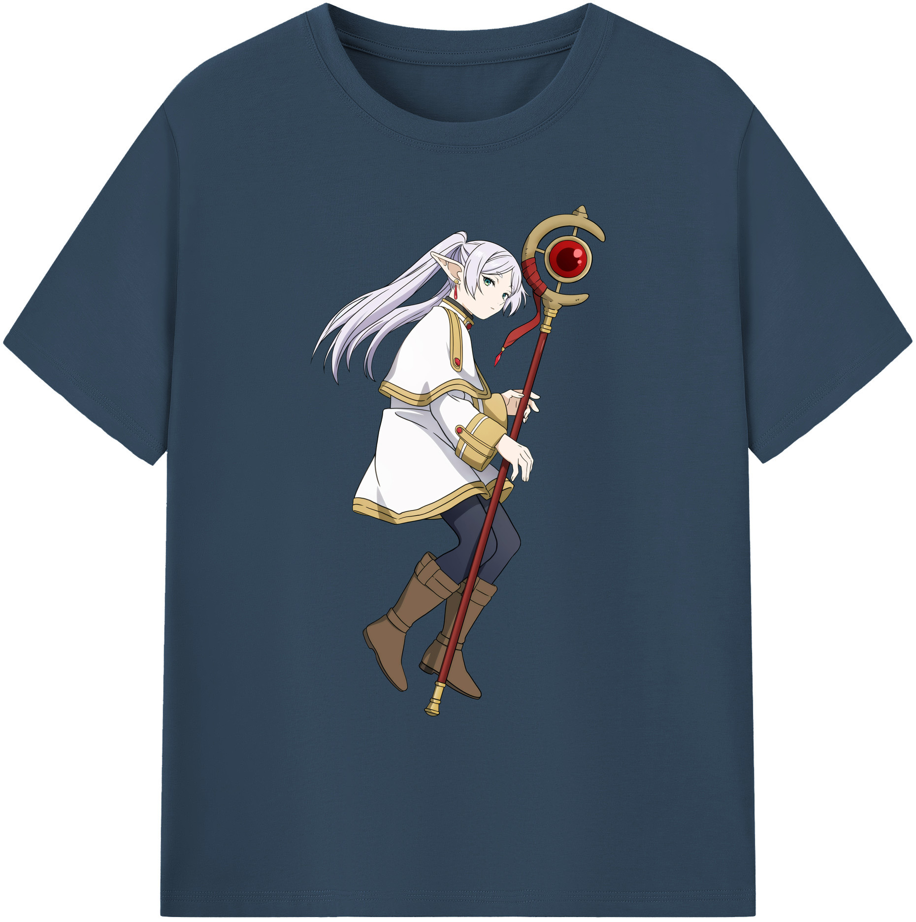 （画像用） 葬送のフリーレン Frieren 綿100％ メンズ半袖Tシャツ｜肌触りやわらか＆通気性