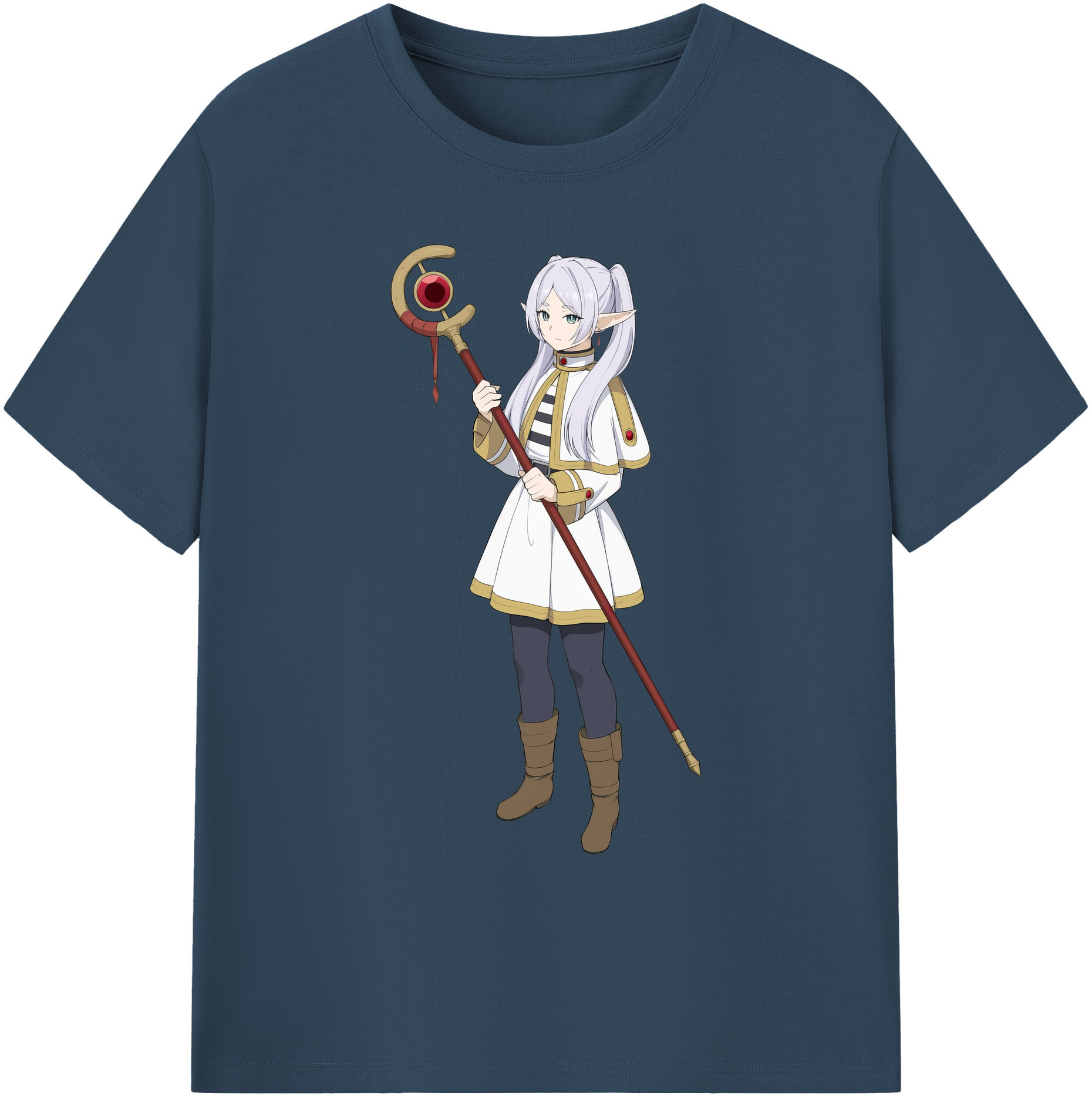 （画像用） 葬送のフリーレン Frieren 綿100％ メンズ半袖Tシャツ｜肌触りやわらか＆通気性