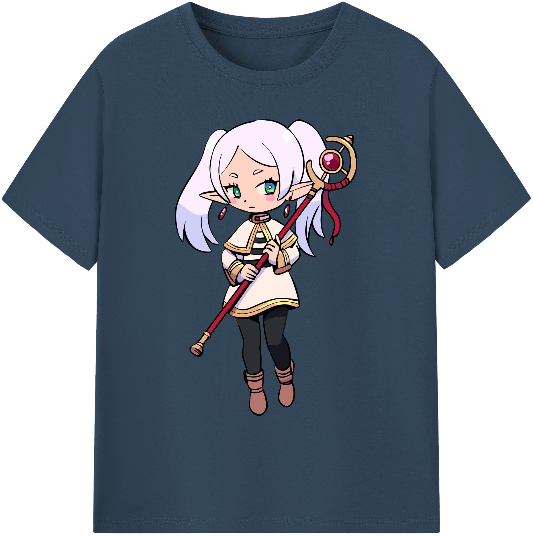 （画像用） 葬送のフリーレン Frieren 綿100％ メンズ半袖Tシャツ｜肌触りやわらか＆通気性