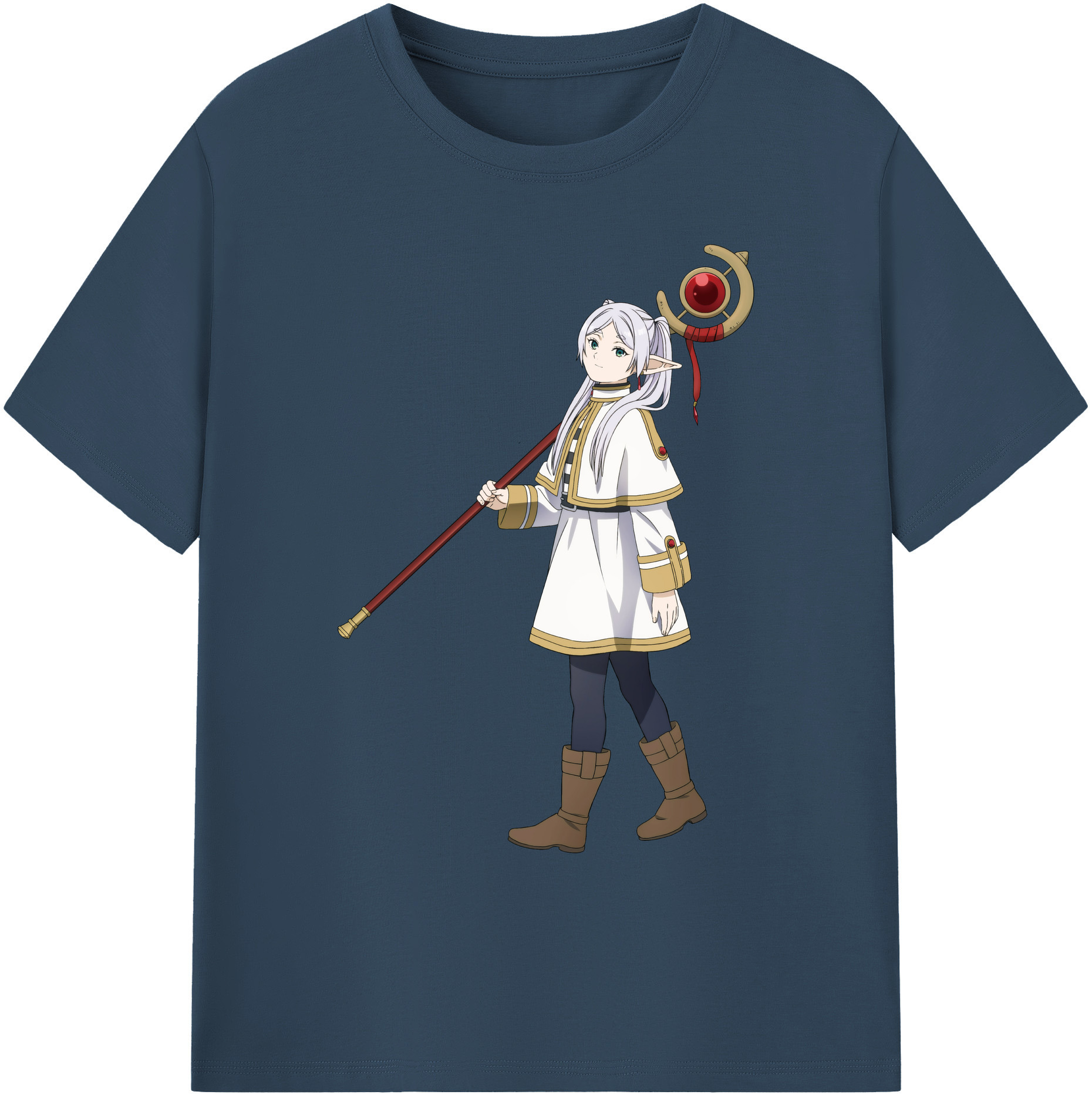 （画像用） 葬送のフリーレン Frieren 綿100％ メンズ半袖Tシャツ｜肌触りやわらか＆通気性