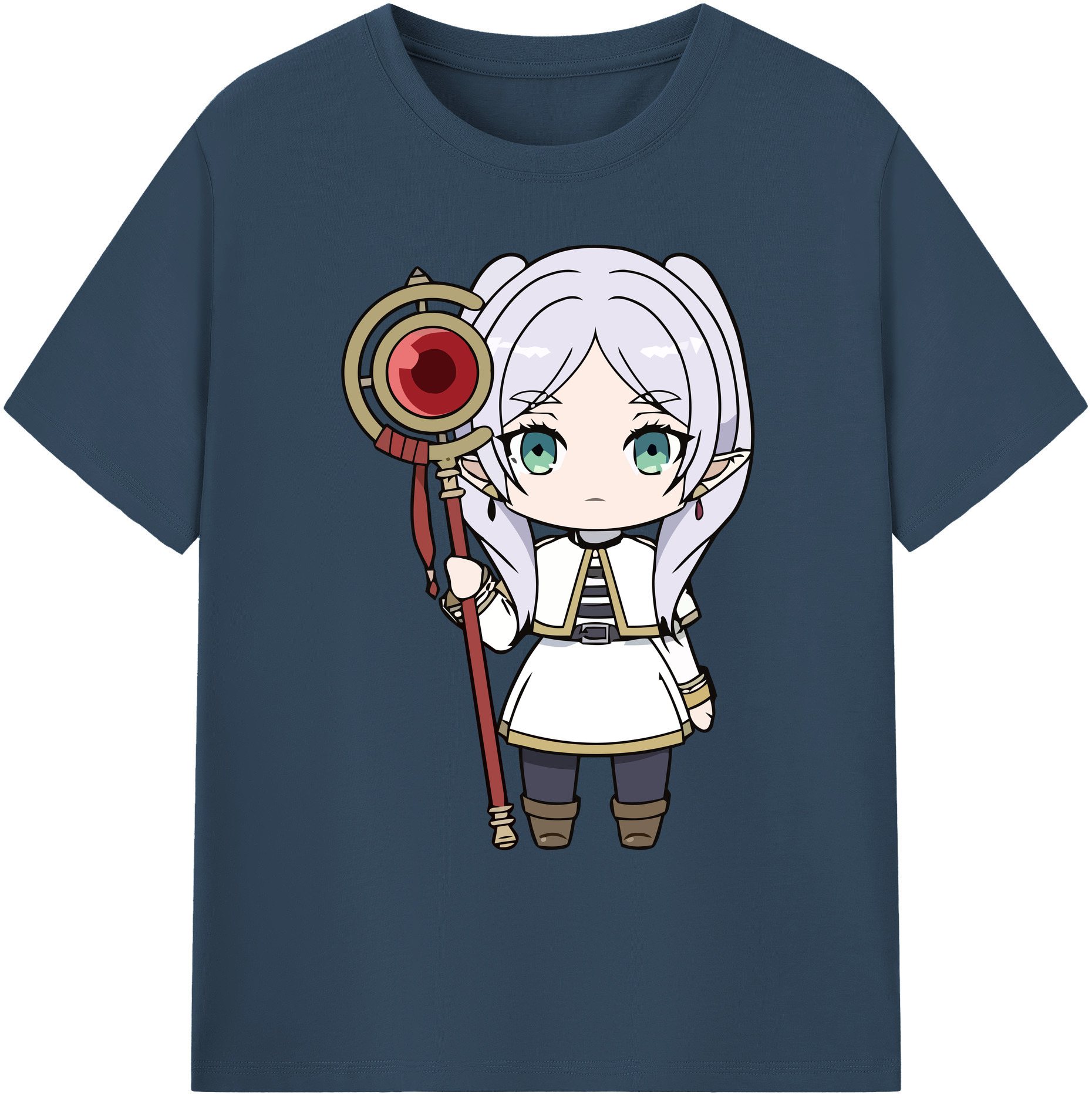 （画像用） 葬送のフリーレン Frieren 綿100％ メンズ半袖Tシャツ｜肌触りやわらか＆通気性