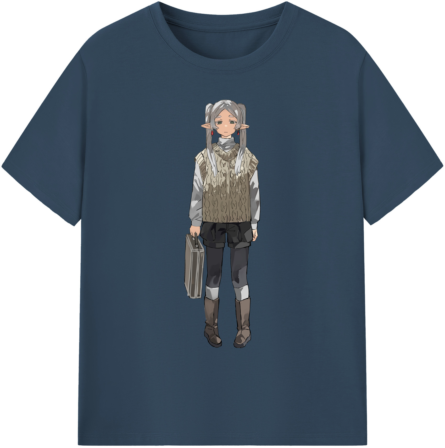 （画像用） 葬送のフリーレン Frieren 綿100％ メンズ半袖Tシャツ｜肌触りやわらか＆通気性