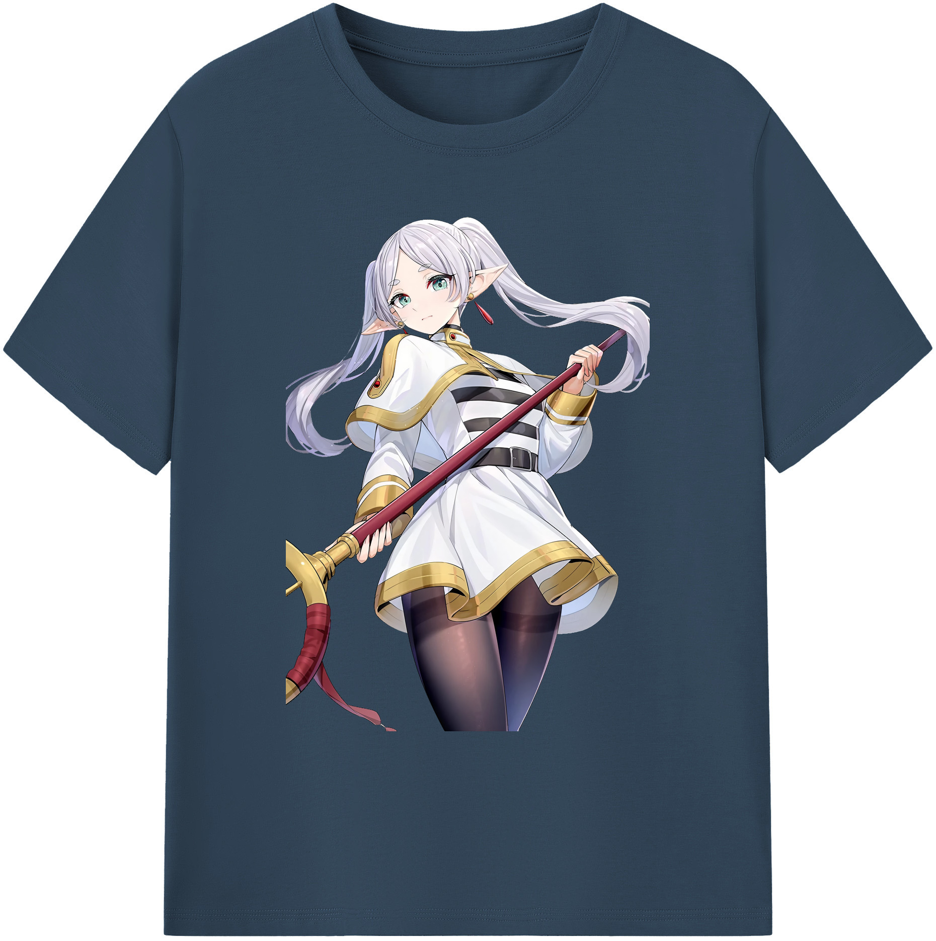 （画像用） 葬送のフリーレン Frieren 綿100％ メンズ半袖Tシャツ｜肌触りやわらか＆通気性