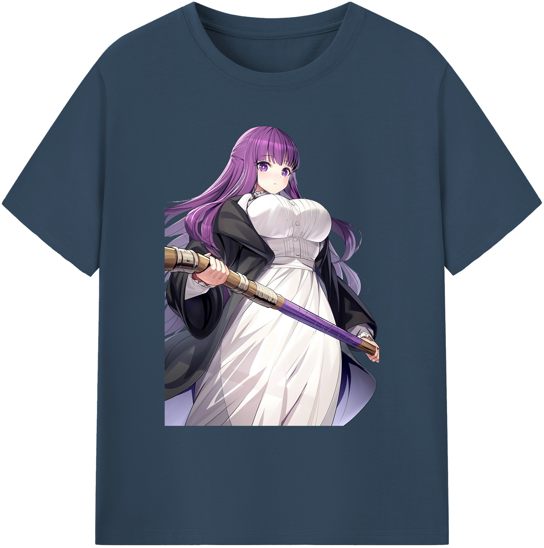 （画像用） 葬送のフリーレン Frieren 綿100％ メンズ半袖Tシャツ｜肌触りやわらか＆通気性