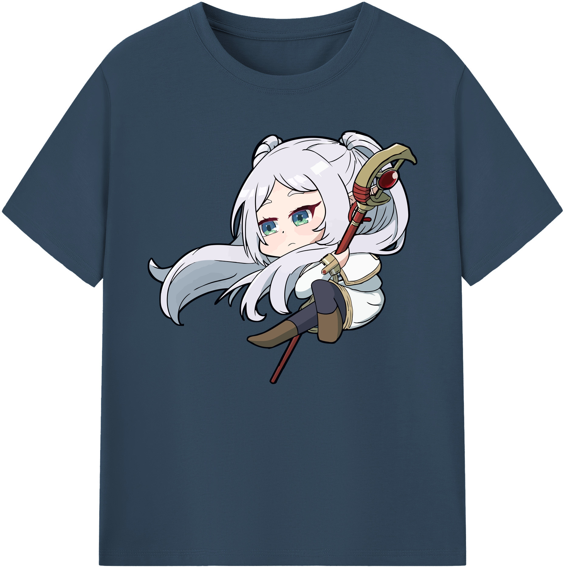 （画像用） 葬送のフリーレン Frieren 綿100％ メンズ半袖Tシャツ｜肌触りやわらか＆通気性