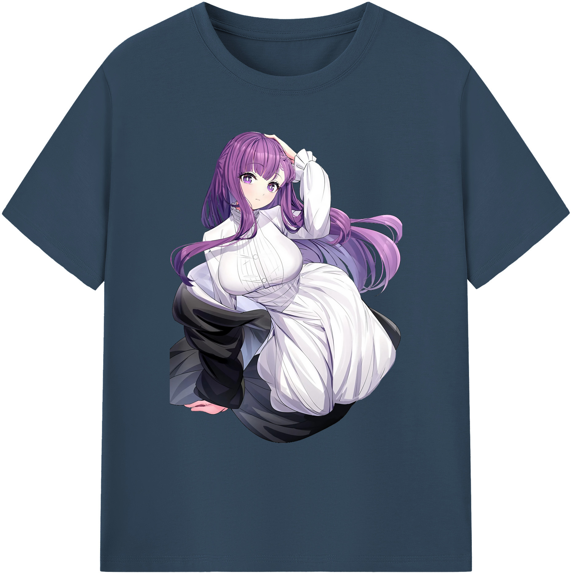 （画像用） 葬送のフリーレン Frieren 綿100％ メンズ半袖Tシャツ｜肌触りやわらか＆通気性