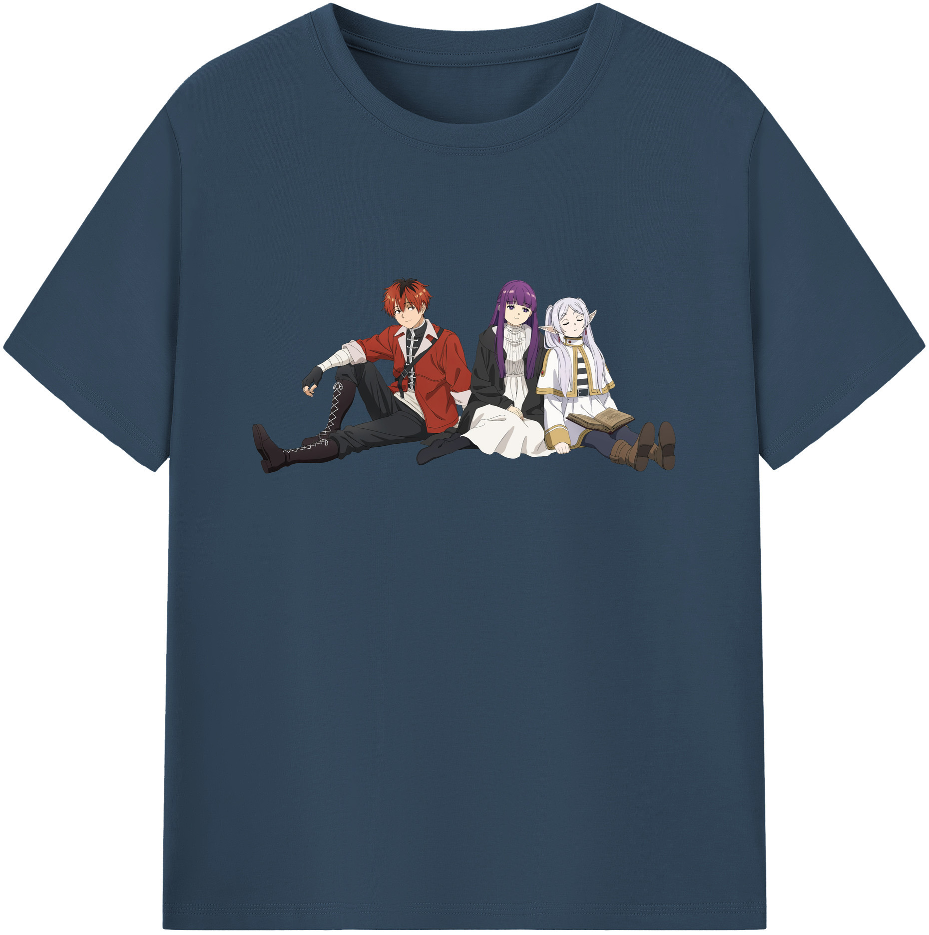 （画像用） 葬送のフリーレン Frieren 綿100％ メンズ半袖Tシャツ｜肌触りやわらか＆通気性