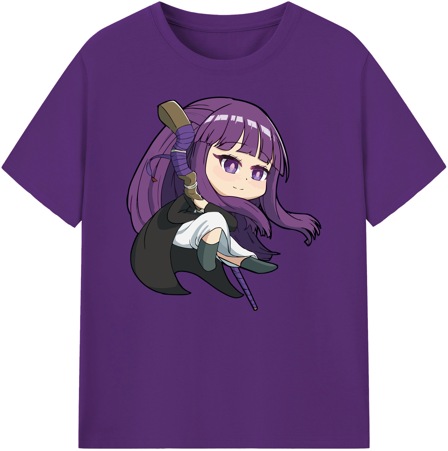 （画像用） 葬送のフリーレン Frieren 綿100％ メンズ半袖Tシャツ｜肌触りやわらか＆通気性