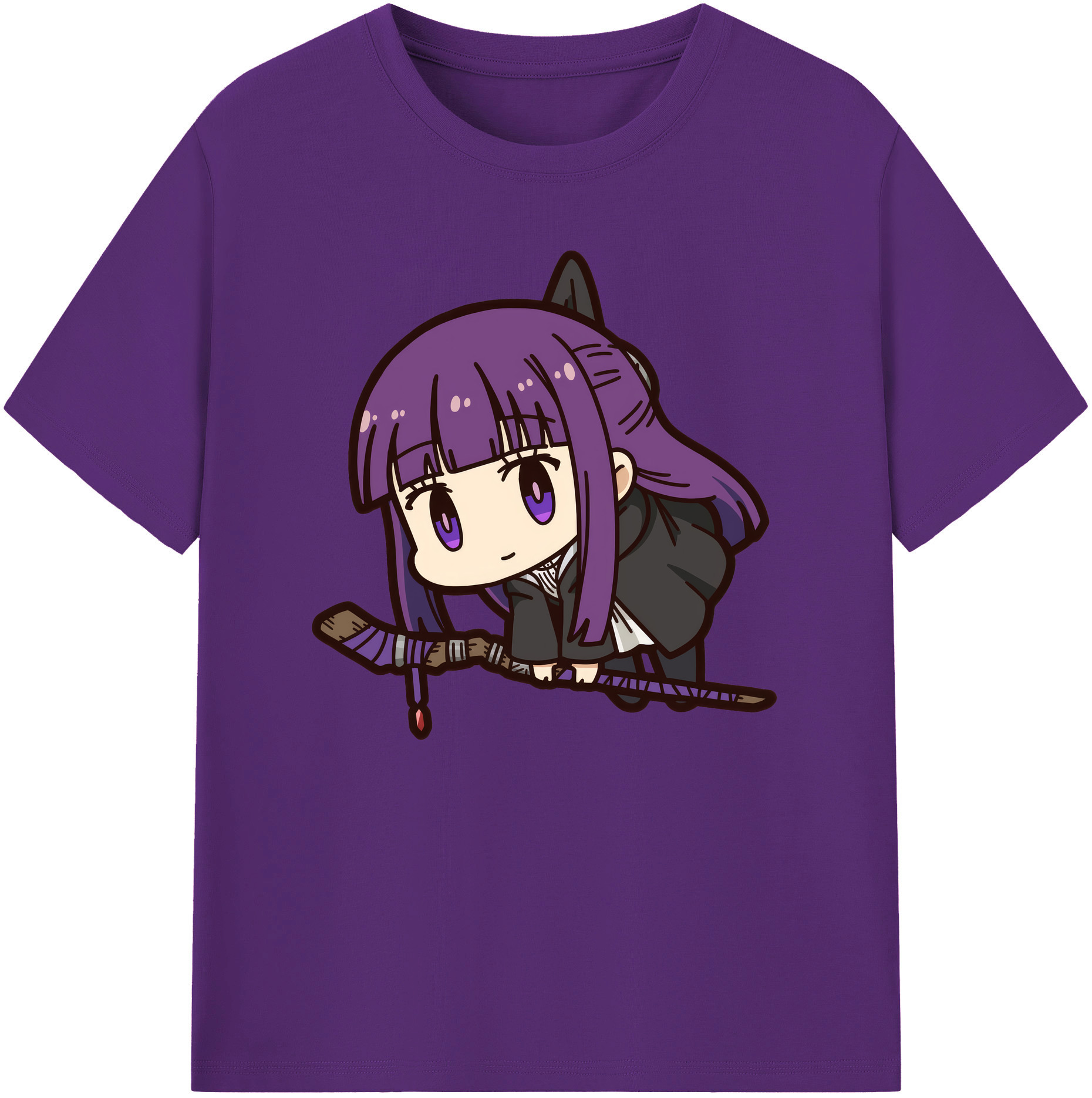 （画像用） 葬送のフリーレン Frieren 綿100％ メンズ半袖Tシャツ｜肌触りやわらか＆通気性