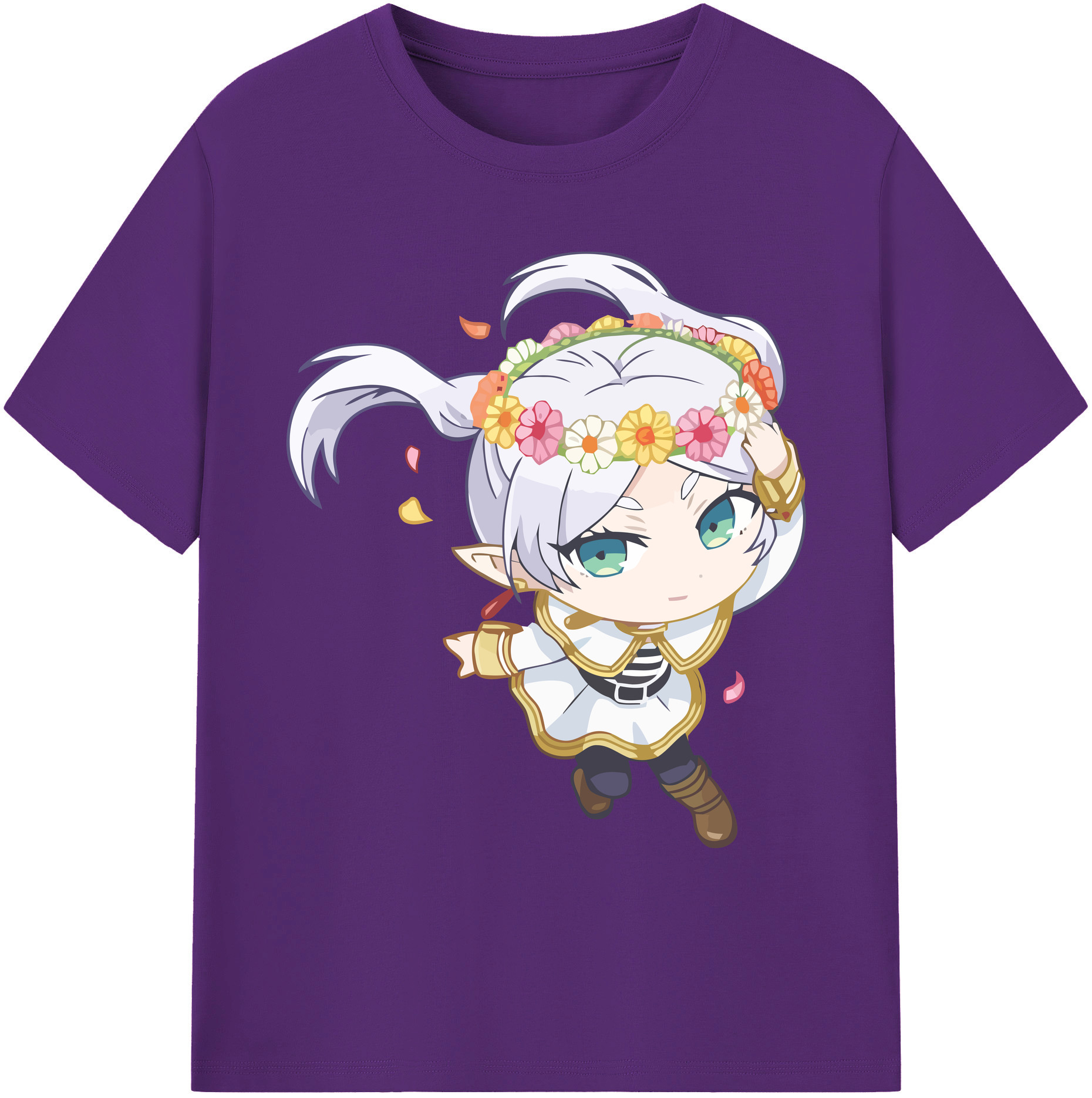 （画像用） 葬送のフリーレン Frieren 綿100％ メンズ半袖Tシャツ｜肌触りやわらか＆通気性