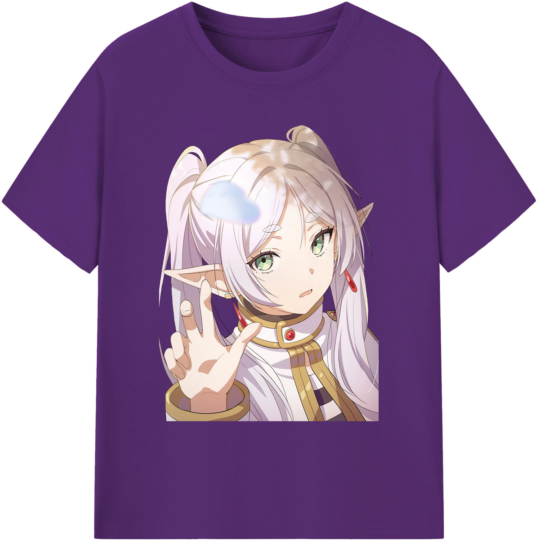 （画像用） 葬送のフリーレン Frieren 綿100％ メンズ半袖Tシャツ｜肌触りやわらか＆通気性