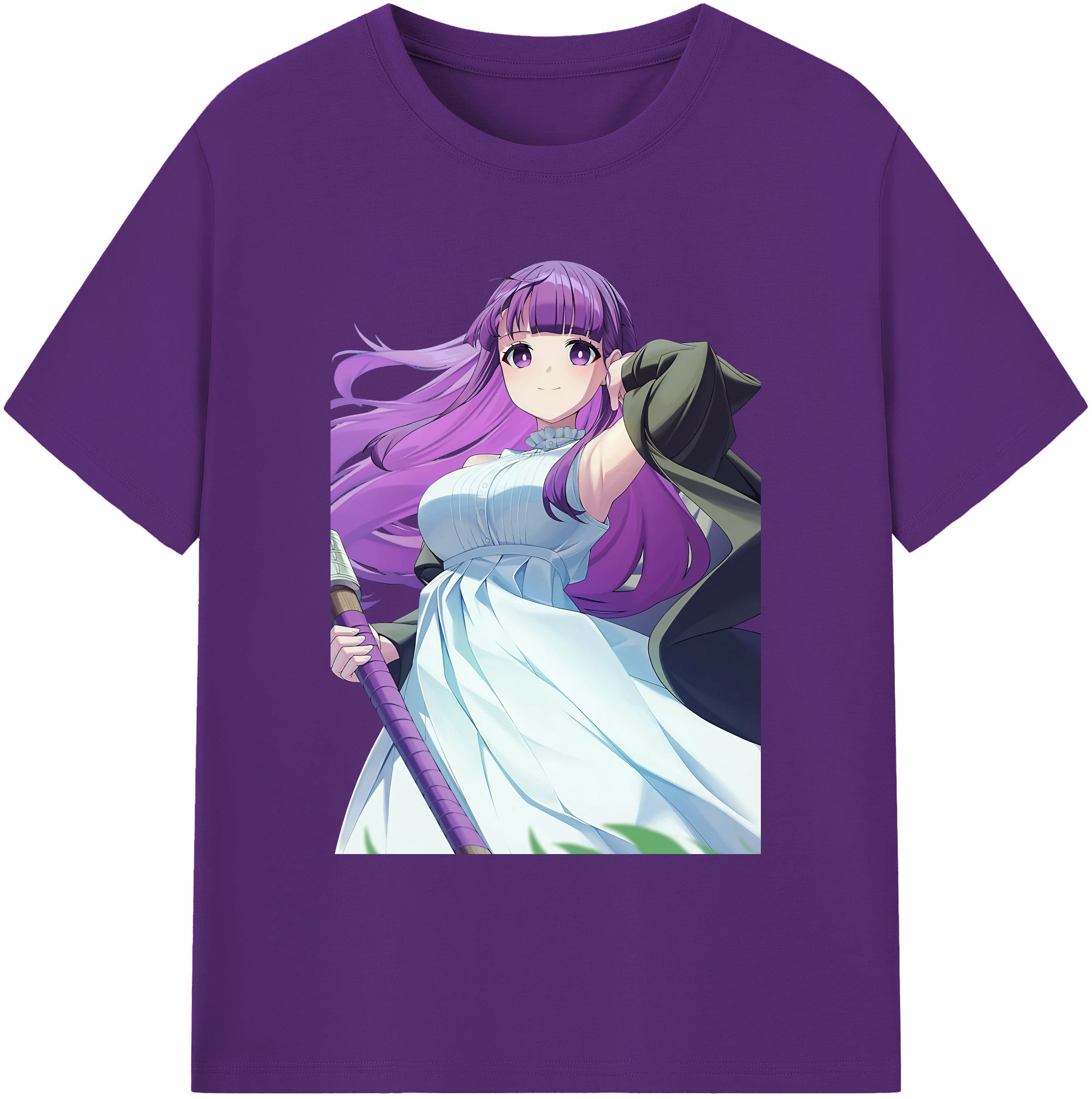 （画像用） 葬送のフリーレン Frieren 綿100％ メンズ半袖Tシャツ｜肌触りやわらか＆通気性