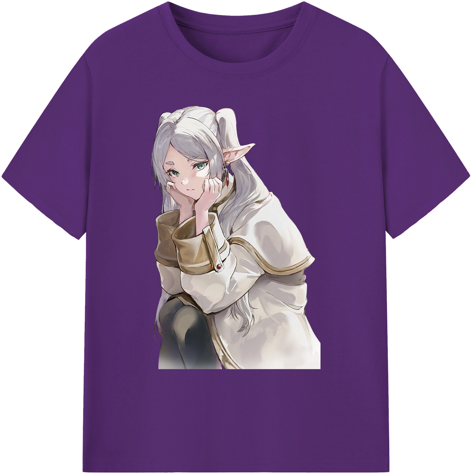 （画像用） 葬送のフリーレン Frieren 綿100％ メンズ半袖Tシャツ｜肌触りやわらか＆通気性