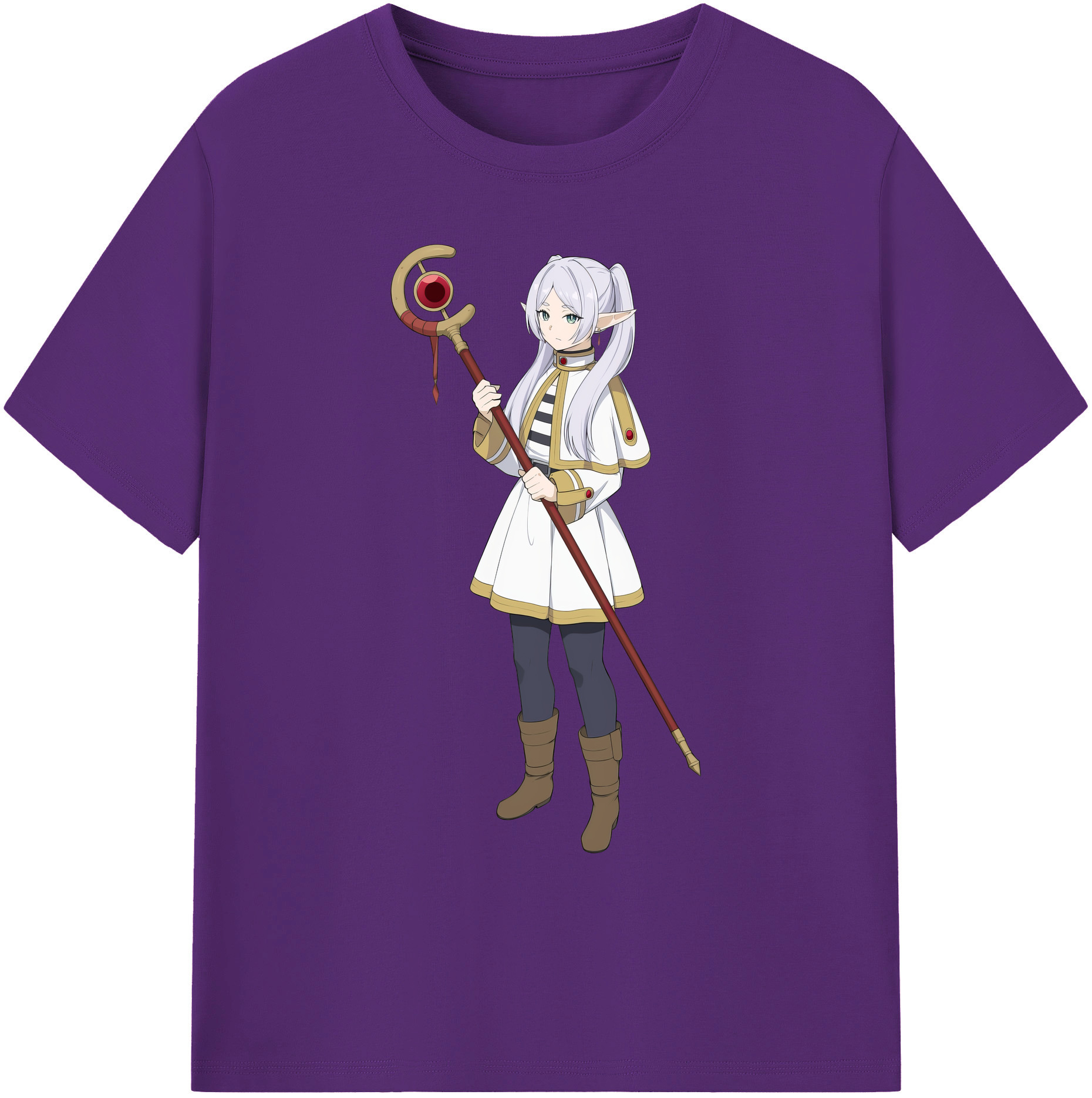 （画像用） 葬送のフリーレン Frieren 綿100％ メンズ半袖Tシャツ｜肌触りやわらか＆通気性