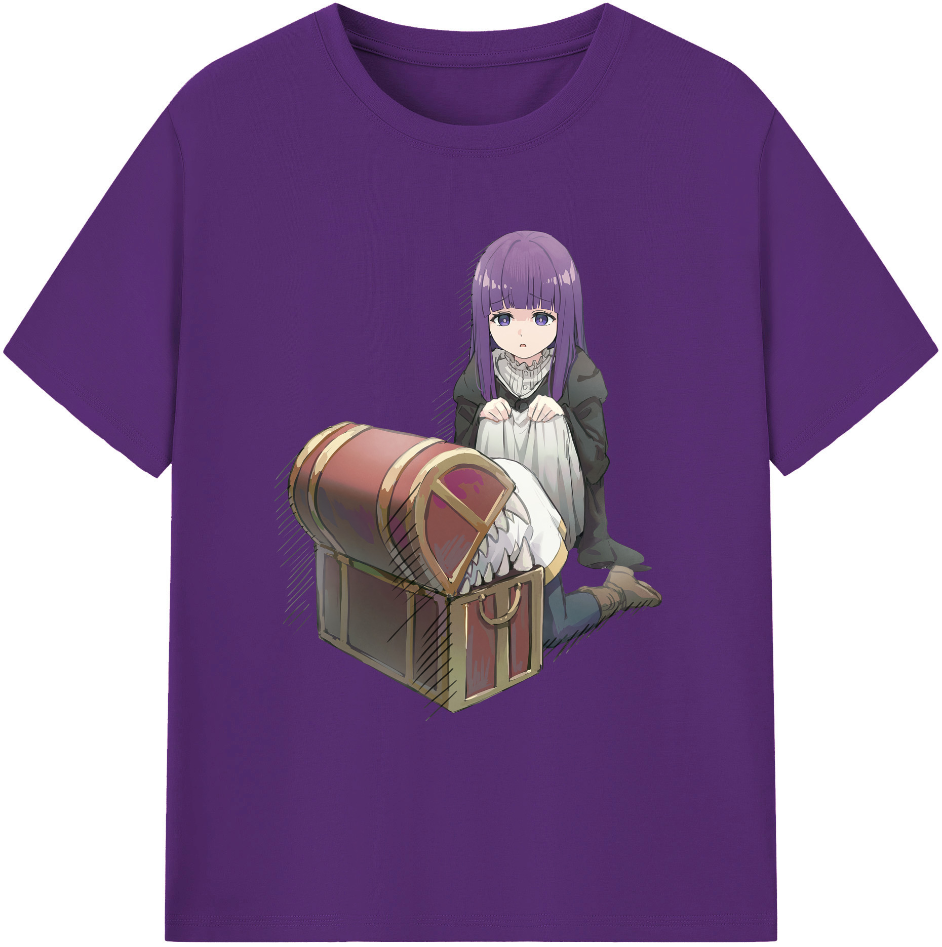 （画像用） 葬送のフリーレン Frieren 綿100％ メンズ半袖Tシャツ｜肌触りやわらか＆通気性