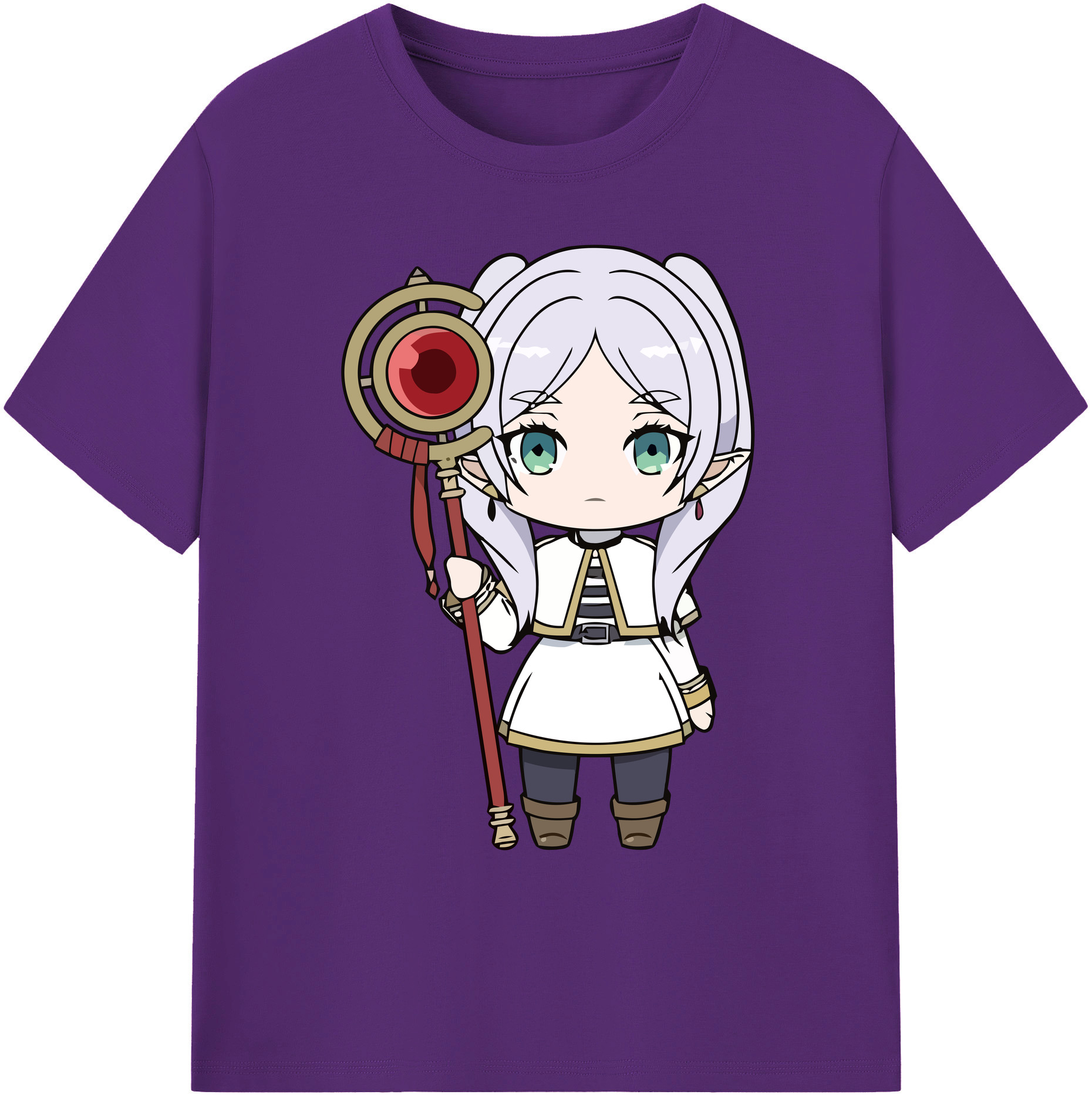 （画像用） 葬送のフリーレン Frieren 綿100％ メンズ半袖Tシャツ｜肌触りやわらか＆通気性
