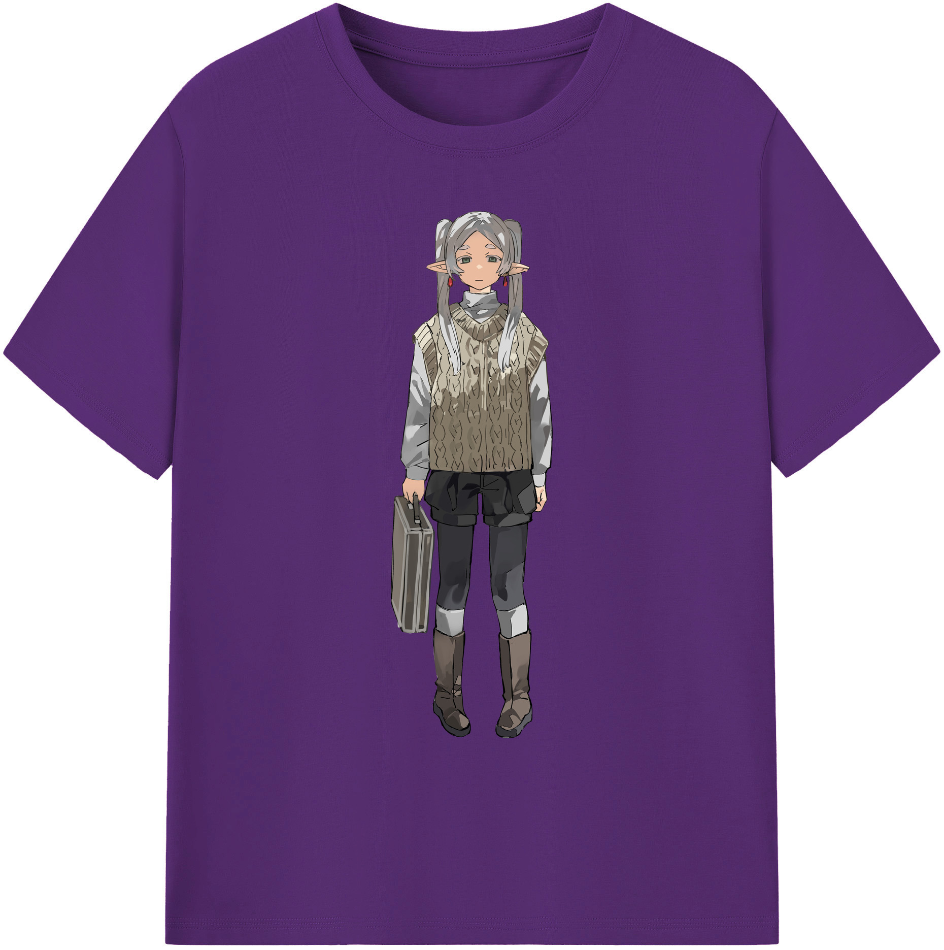 （画像用） 葬送のフリーレン Frieren 綿100％ メンズ半袖Tシャツ｜肌触りやわらか＆通気性