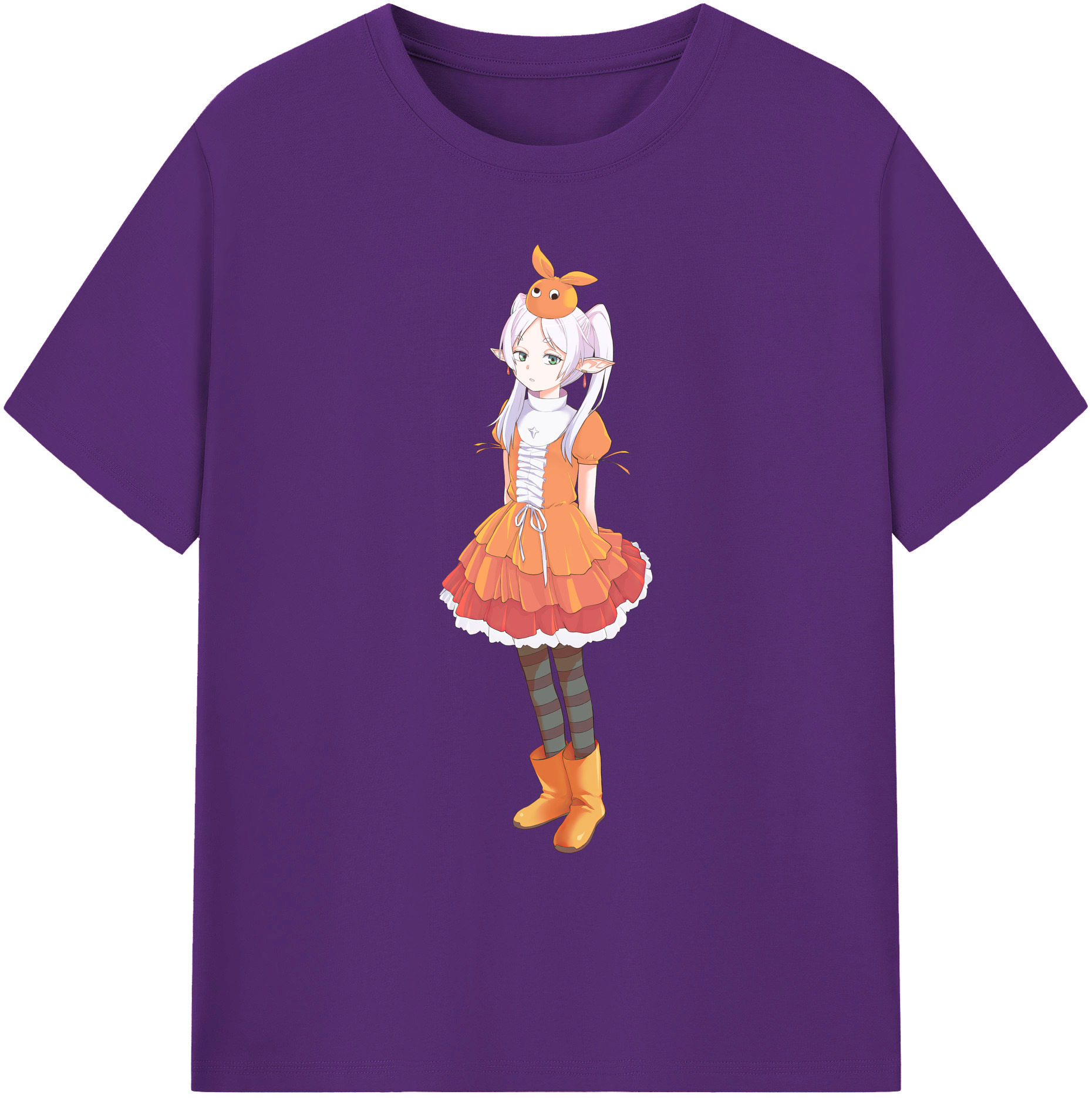 （画像用） 葬送のフリーレン Frieren 綿100％ メンズ半袖Tシャツ｜肌触りやわらか＆通気性