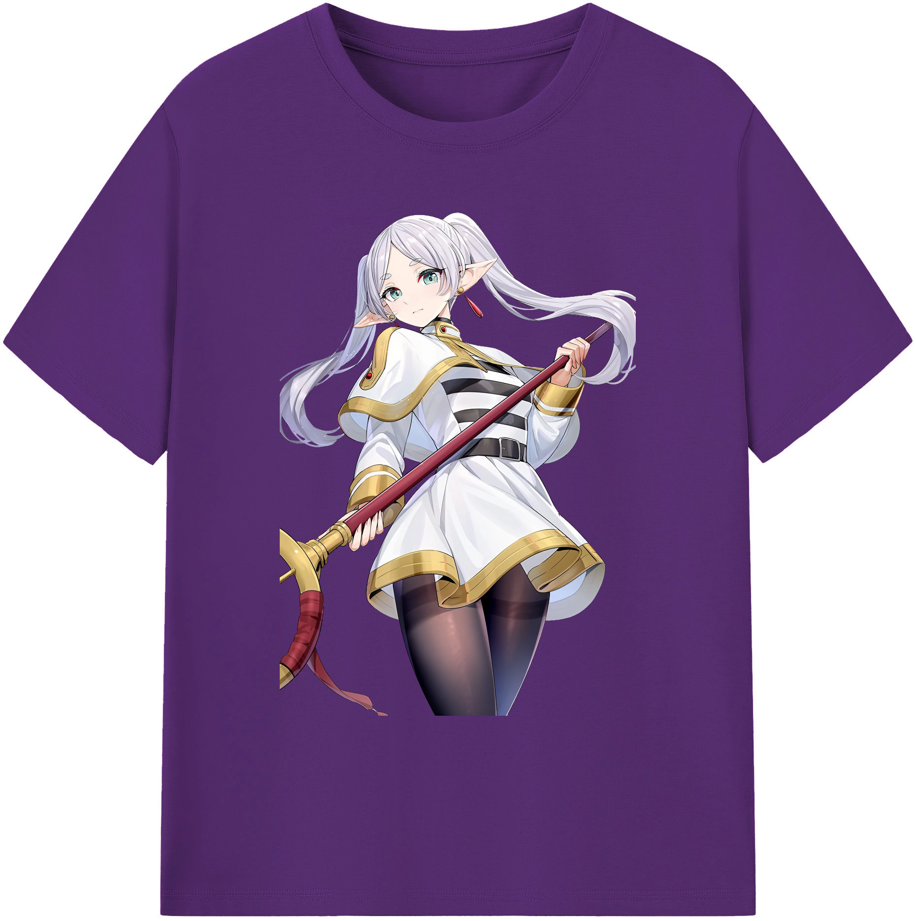 （画像用） 葬送のフリーレン Frieren 綿100％ メンズ半袖Tシャツ｜肌触りやわらか＆通気性