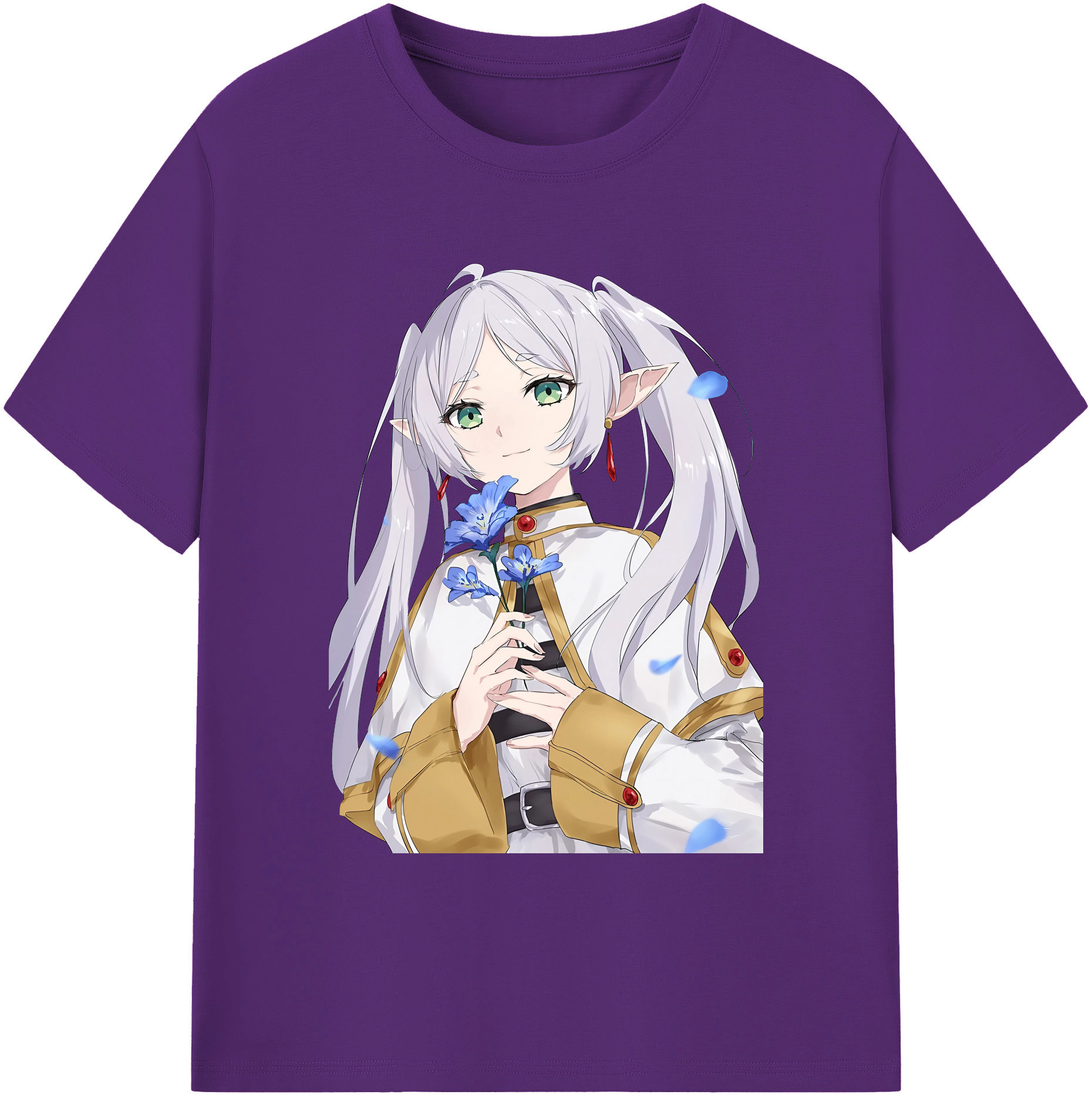 （画像用） 葬送のフリーレン Frieren 綿100％ メンズ半袖Tシャツ｜肌触りやわらか＆通気性
