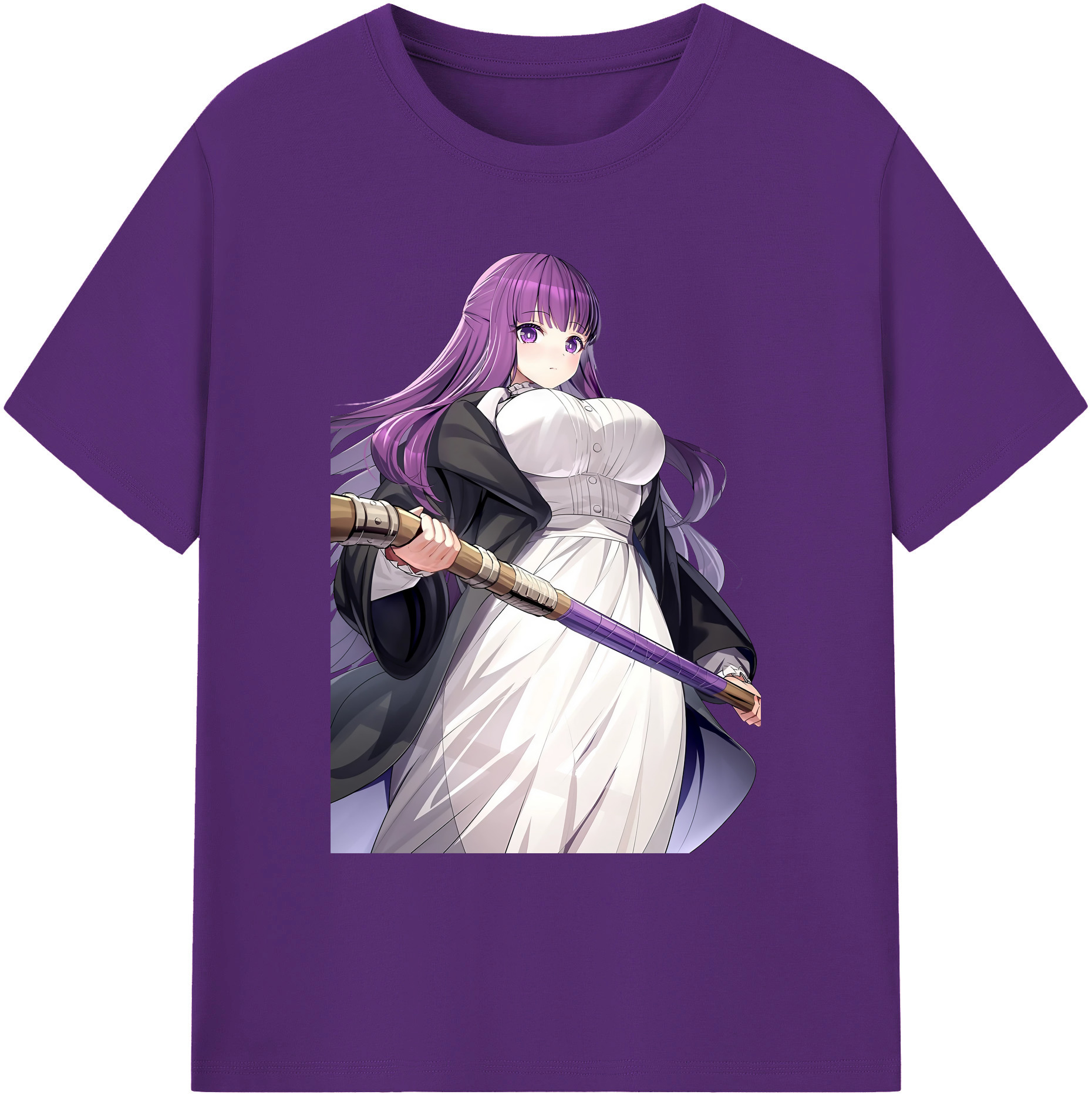（画像用） 葬送のフリーレン Frieren 綿100％ メンズ半袖Tシャツ｜肌触りやわらか＆通気性