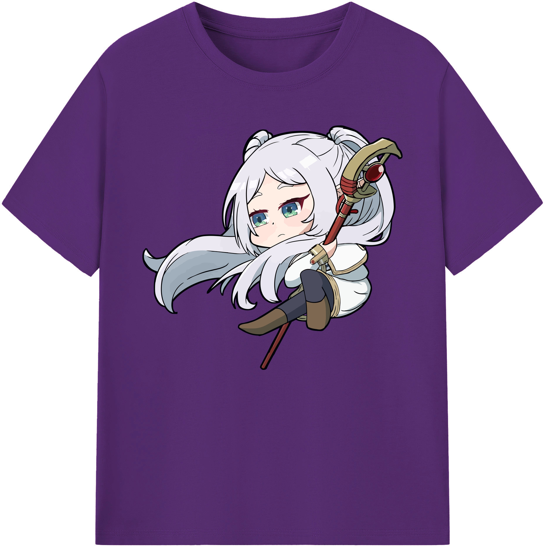 （画像用） 葬送のフリーレン Frieren 綿100％ メンズ半袖Tシャツ｜肌触りやわらか＆通気性