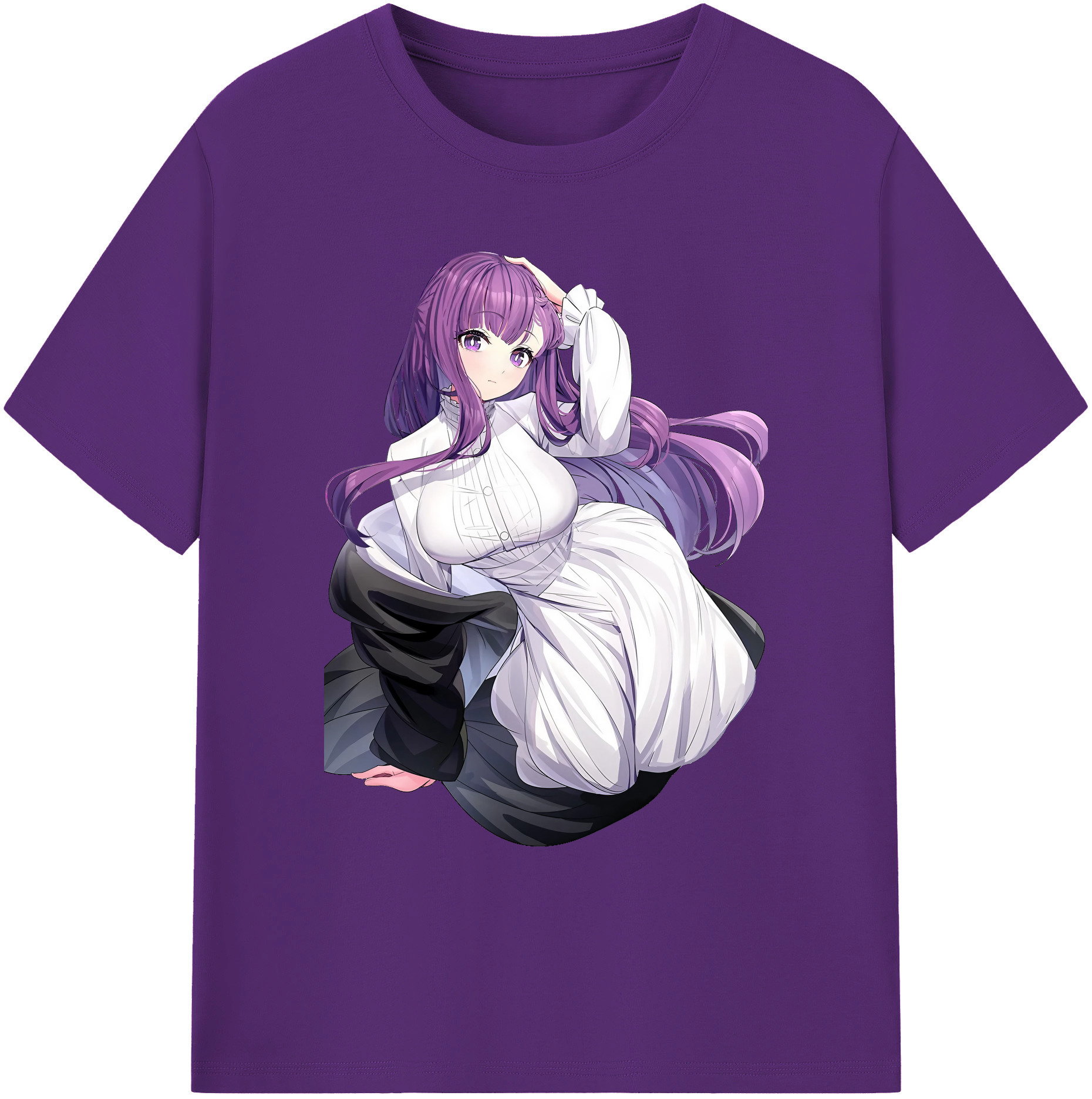 （画像用） 葬送のフリーレン Frieren 綿100％ メンズ半袖Tシャツ｜肌触りやわらか＆通気性