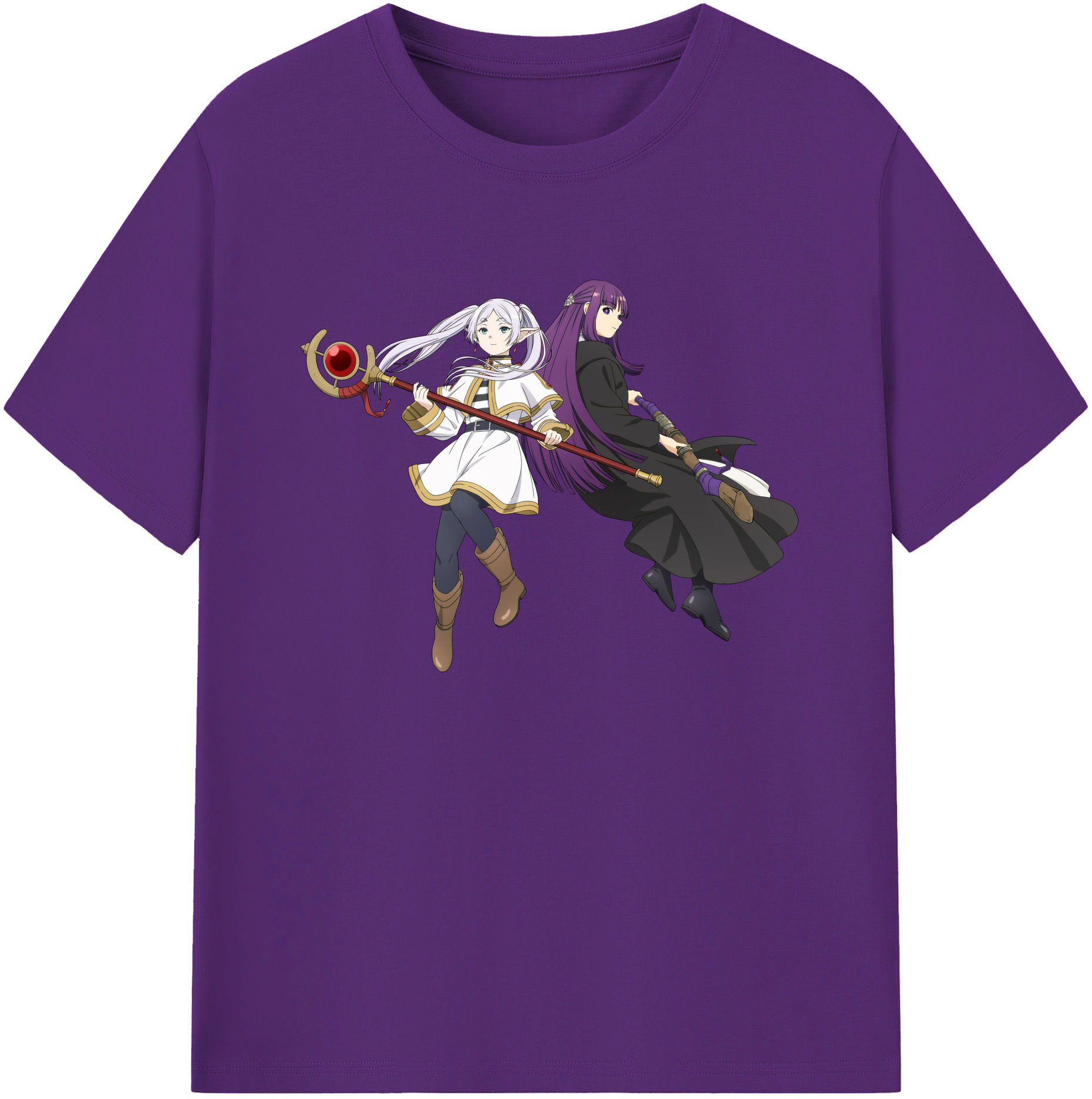 （画像用） 葬送のフリーレン Frieren 綿100％ メンズ半袖Tシャツ｜肌触りやわらか＆通気性