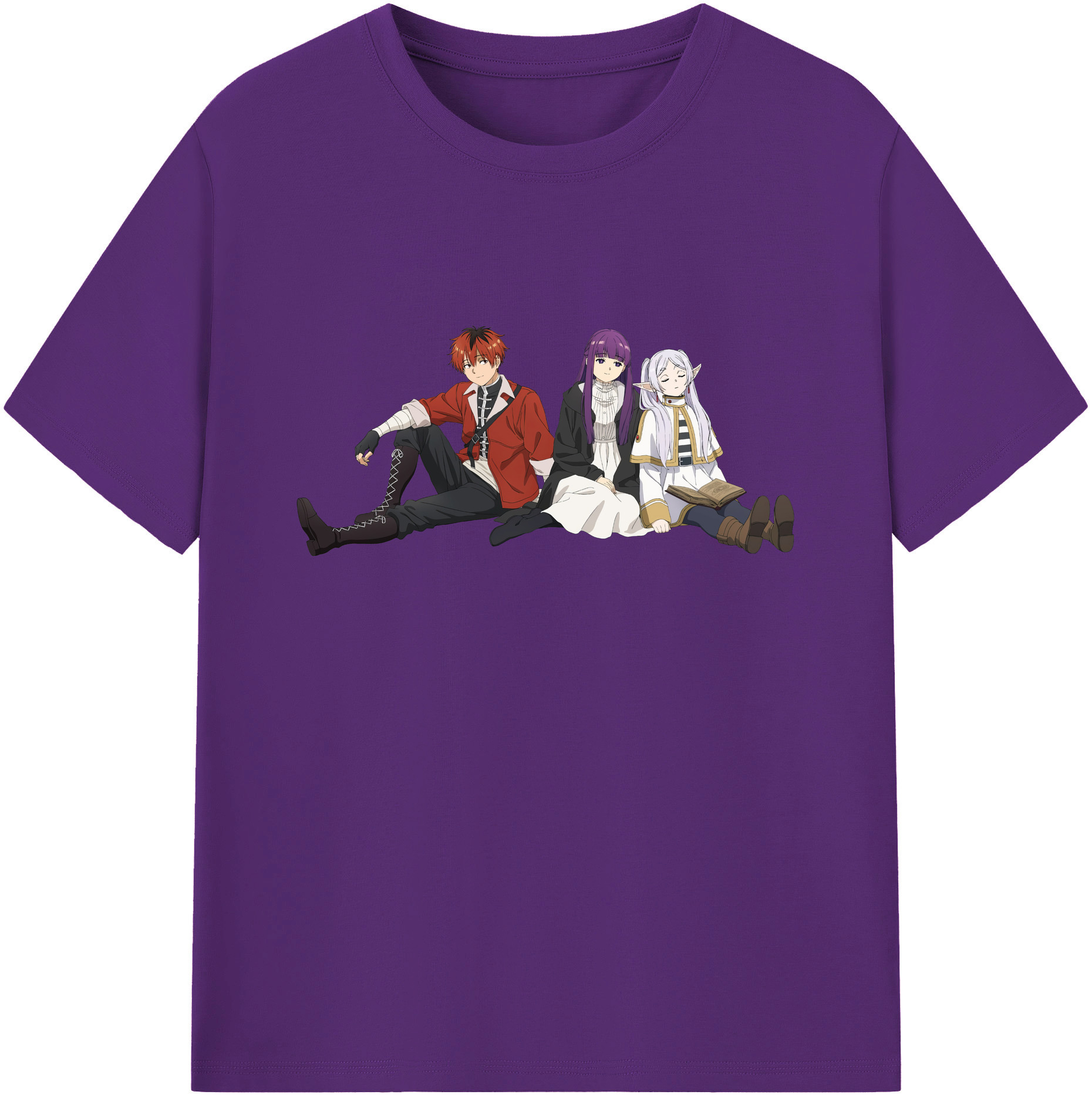 （画像用） 葬送のフリーレン Frieren 綿100％ メンズ半袖Tシャツ｜肌触りやわらか＆通気性