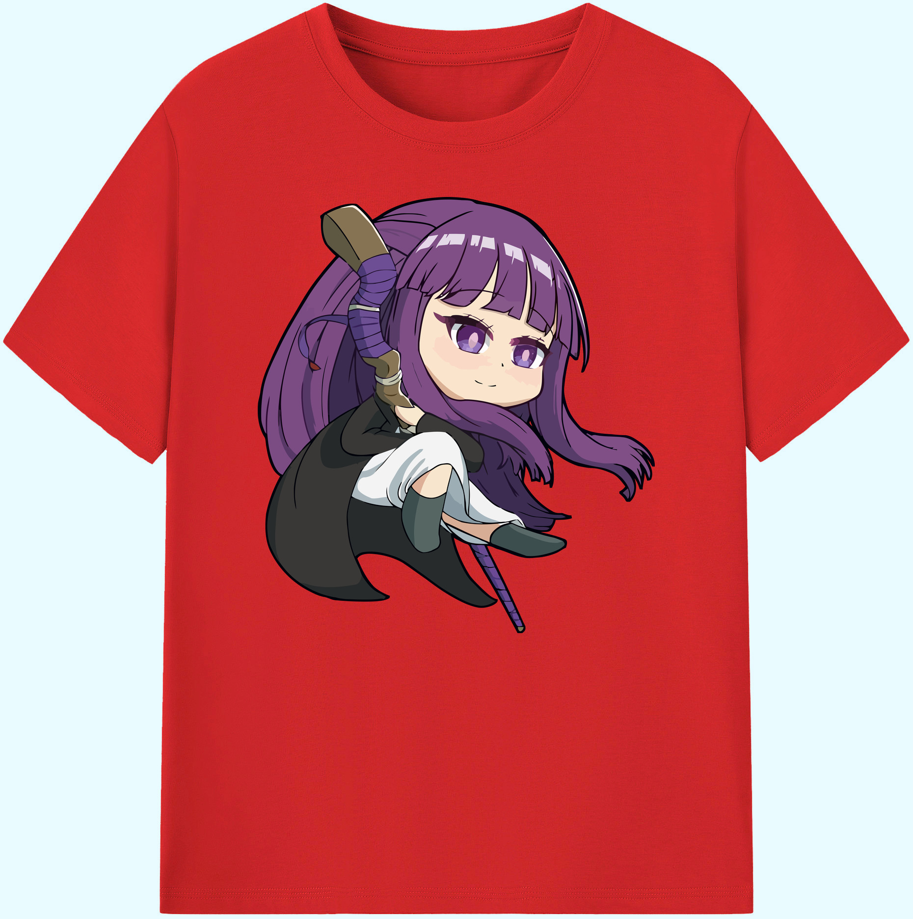 （画像用） 葬送のフリーレン Frieren 綿100％ メンズ半袖Tシャツ｜肌触りやわらか＆通気性