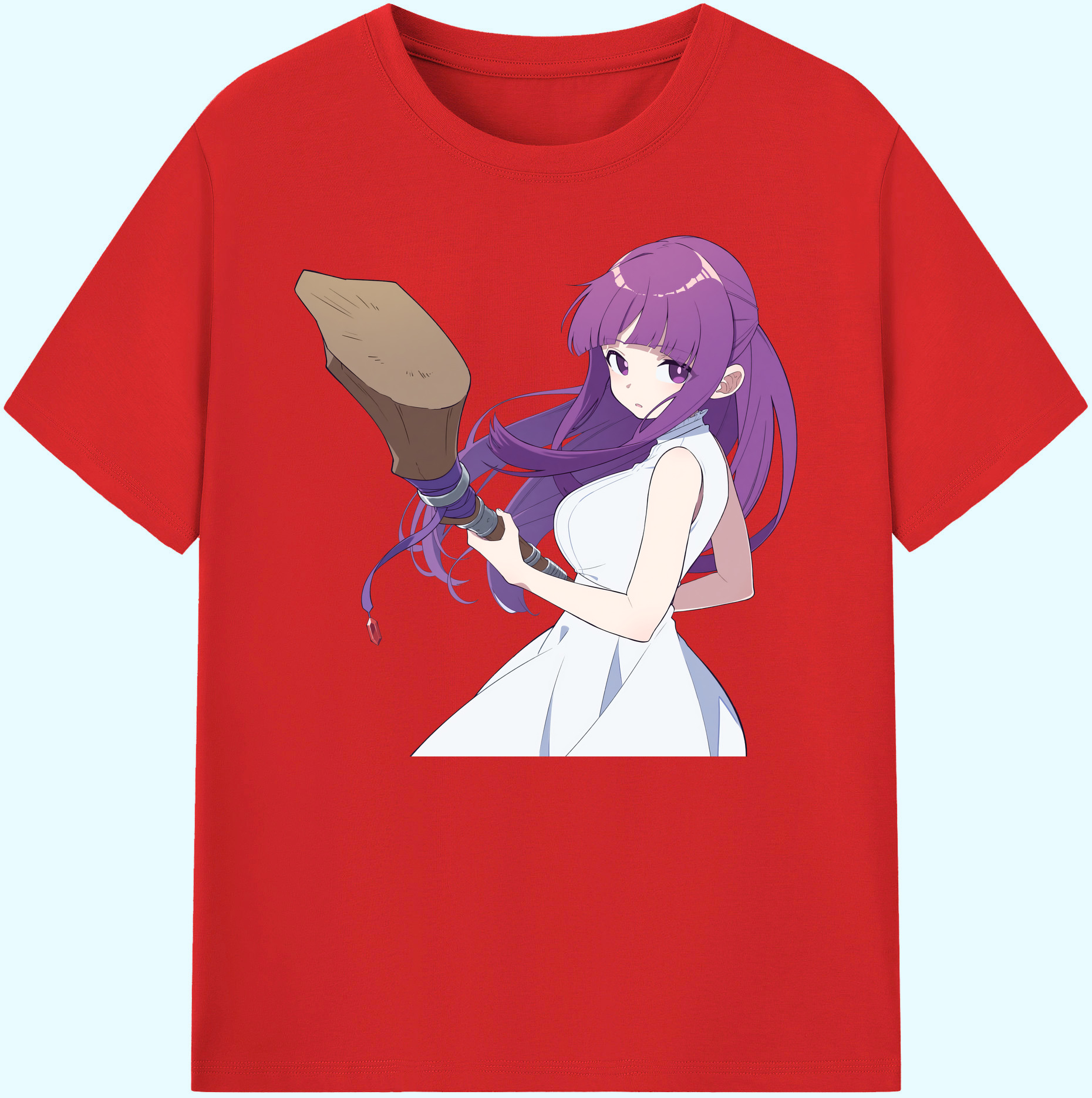 （画像用） 葬送のフリーレン Frieren 綿100％ メンズ半袖Tシャツ｜肌触りやわらか＆通気性