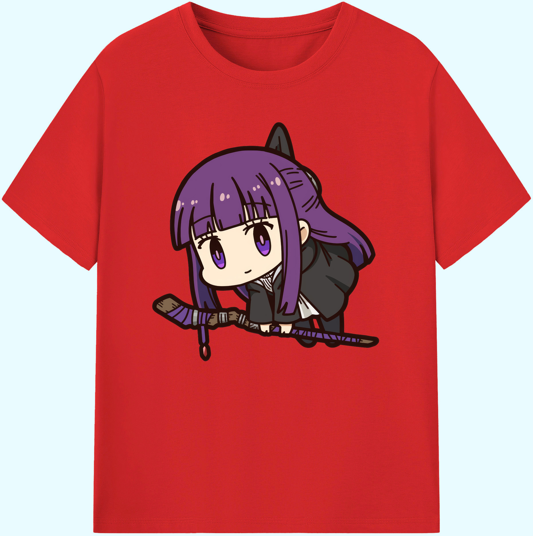 （画像用） 葬送のフリーレン Frieren 綿100％ メンズ半袖Tシャツ｜肌触りやわらか＆通気性