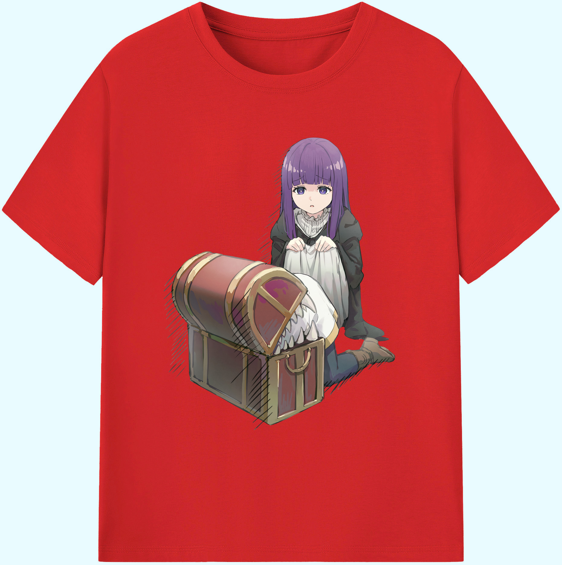 （画像用） 葬送のフリーレン Frieren 綿100％ メンズ半袖Tシャツ｜肌触りやわらか＆通気性