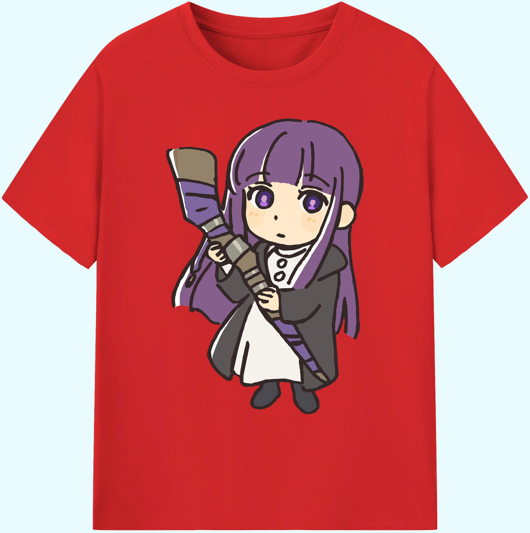 （画像用） 葬送のフリーレン Frieren 綿100％ メンズ半袖Tシャツ｜肌触りやわらか＆通気性