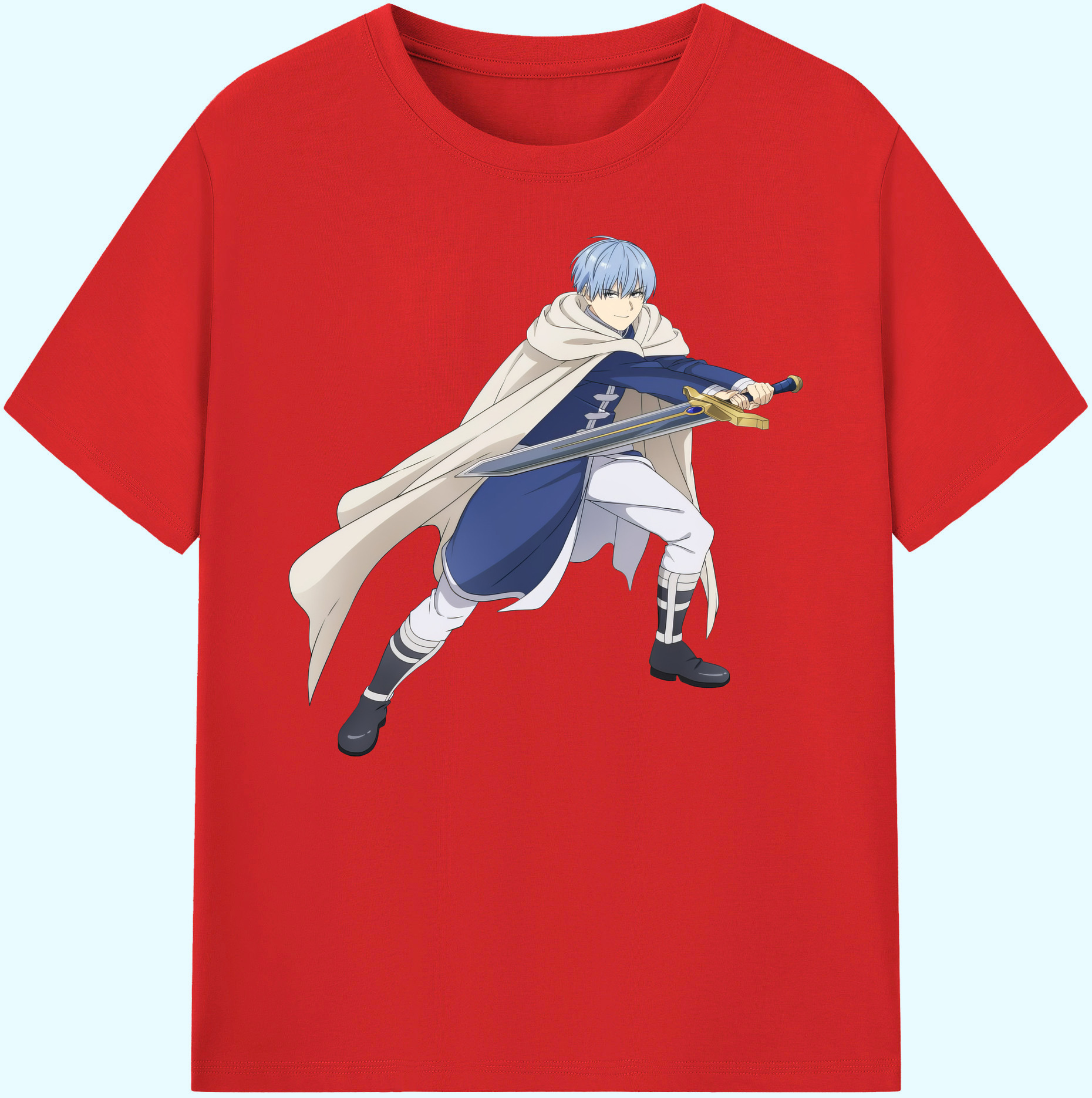 （画像用） 葬送のフリーレン Frieren 綿100％ メンズ半袖Tシャツ｜肌触りやわらか＆通気性