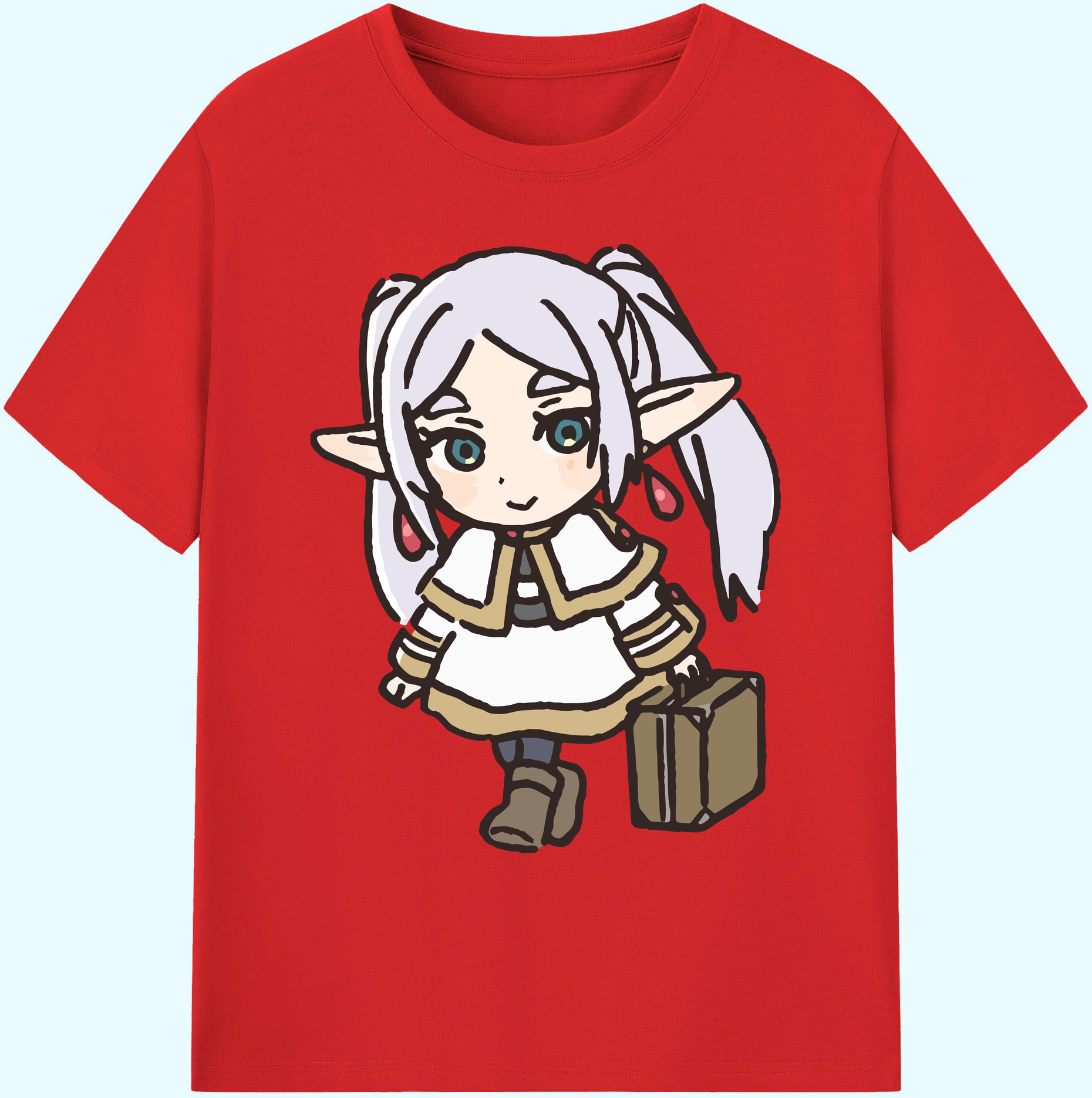 （画像用） 葬送のフリーレン Frieren 綿100％ メンズ半袖Tシャツ｜肌触りやわらか＆通気性