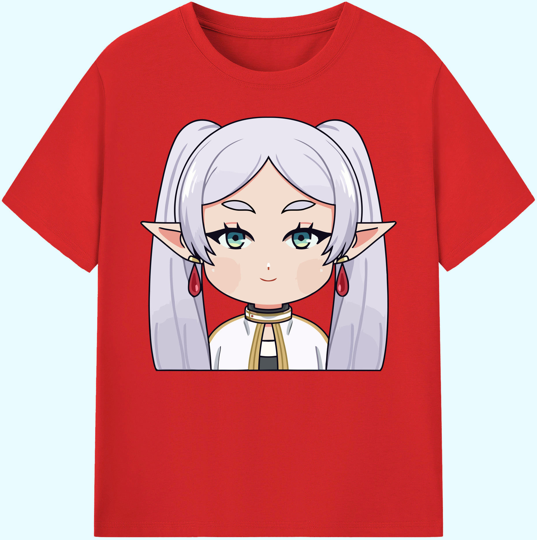 （画像用） 葬送のフリーレン Frieren 綿100％ メンズ半袖Tシャツ｜肌触りやわらか＆通気性