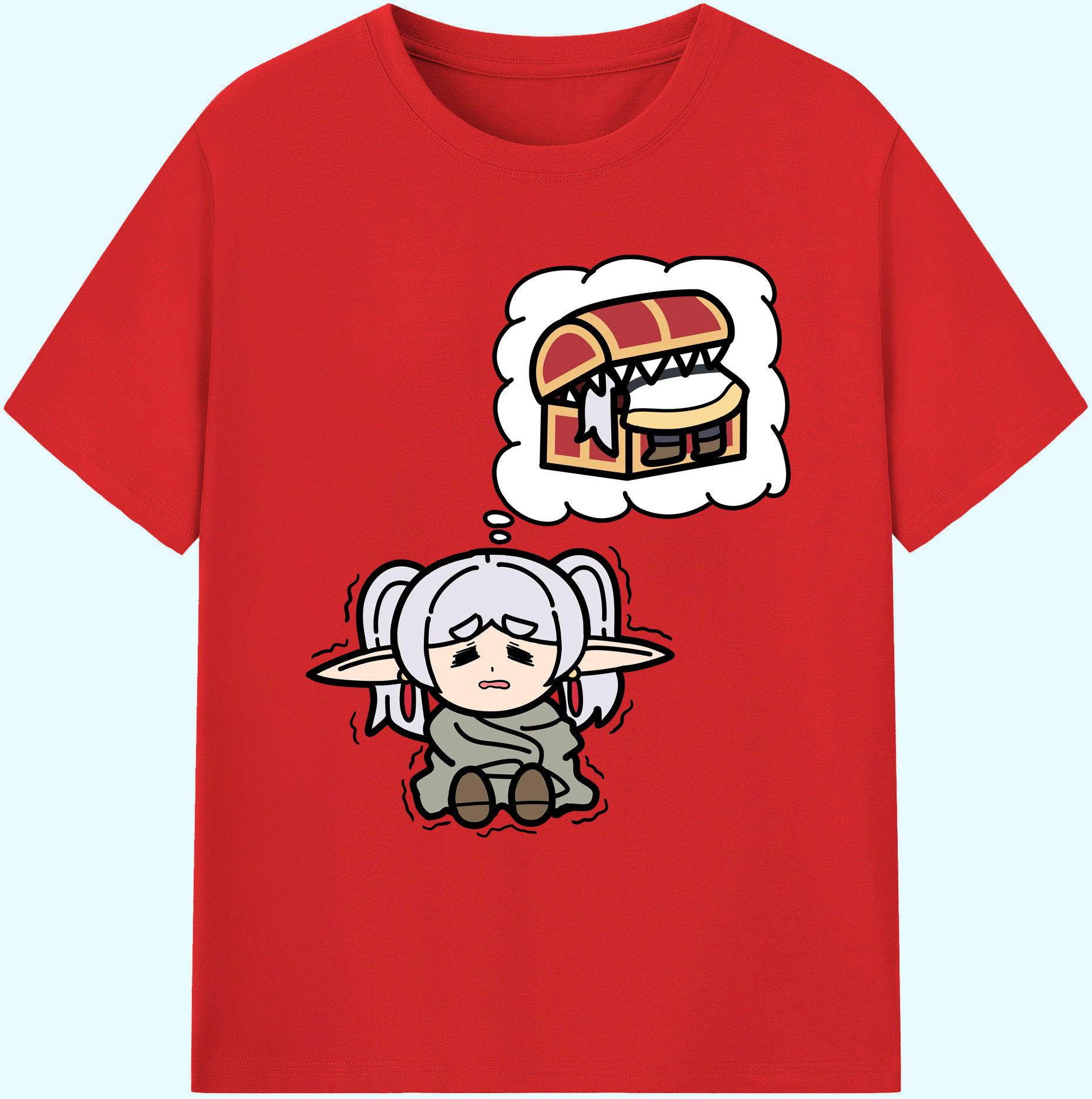 （画像用） 葬送のフリーレン Frieren 綿100％ メンズ半袖Tシャツ｜肌触りやわらか＆通気性
