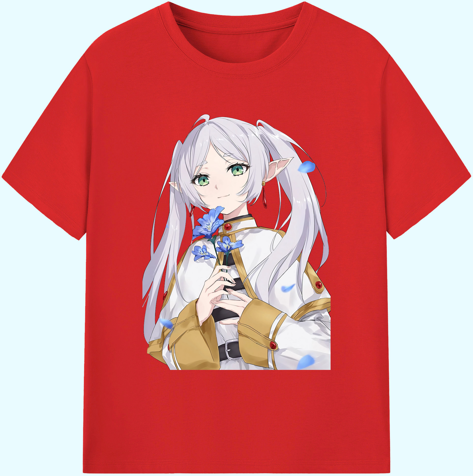 （画像用） 葬送のフリーレン Frieren 綿100％ メンズ半袖Tシャツ｜肌触りやわらか＆通気性
