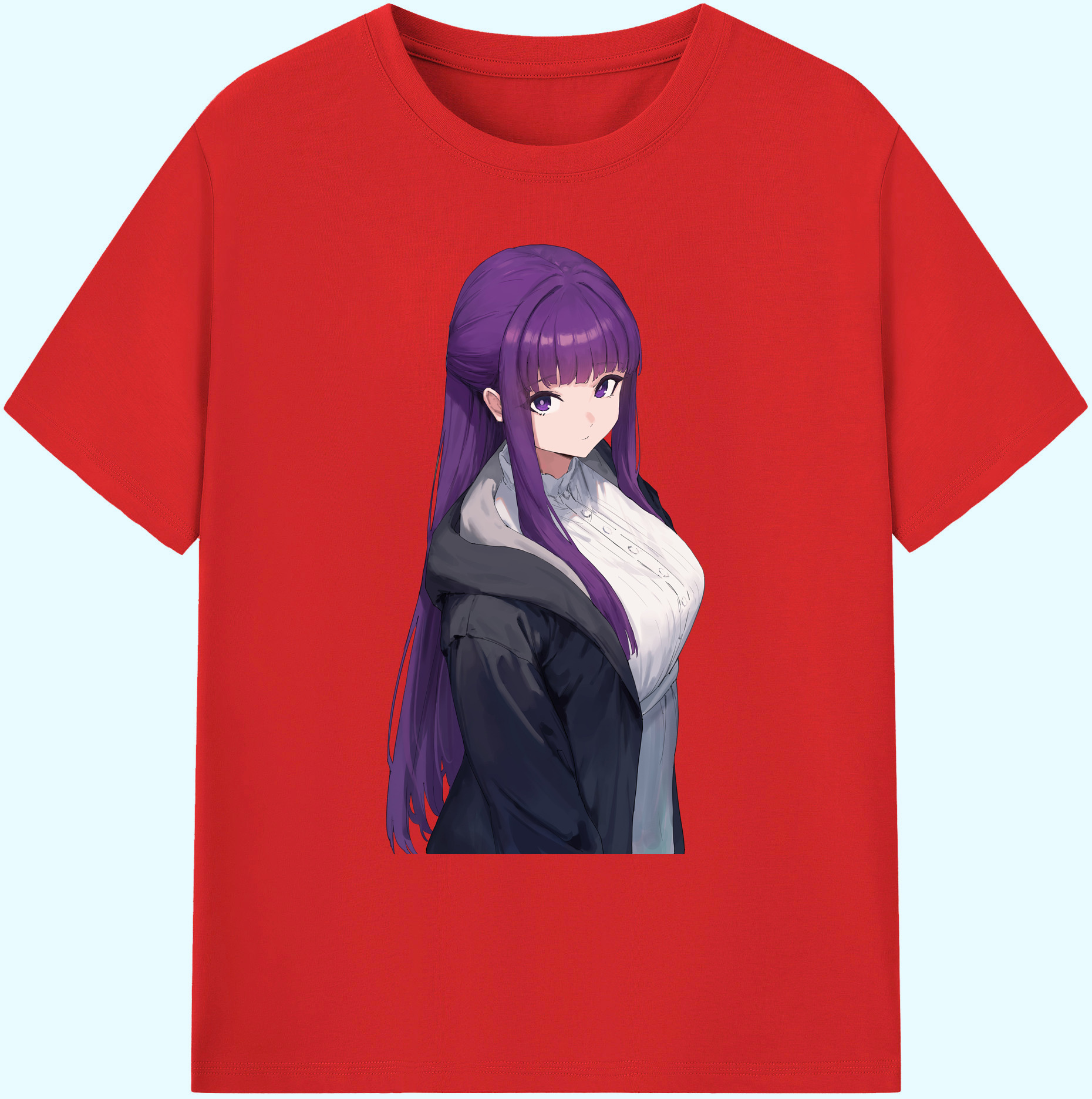 （画像用） 葬送のフリーレン Frieren 綿100％ メンズ半袖Tシャツ｜肌触りやわらか＆通気性