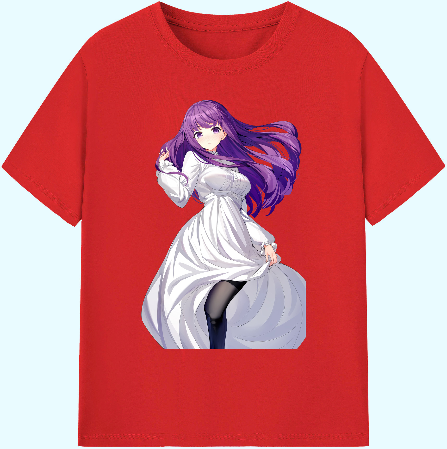 （画像用） 葬送のフリーレン Frieren 綿100％ メンズ半袖Tシャツ｜肌触りやわらか＆通気性