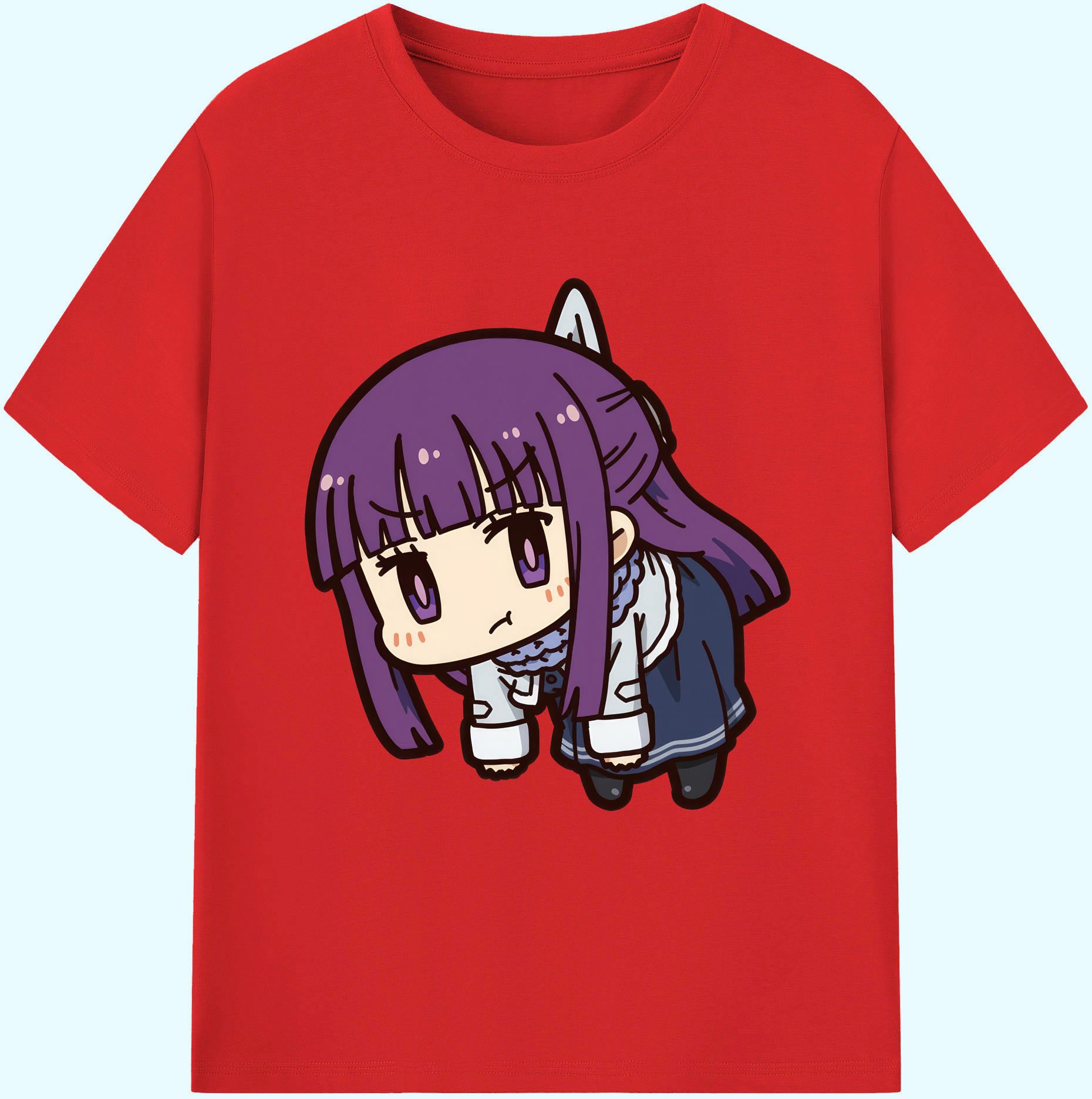 （画像用） 葬送のフリーレン Frieren 綿100％ メンズ半袖Tシャツ｜肌触りやわらか＆通気性
